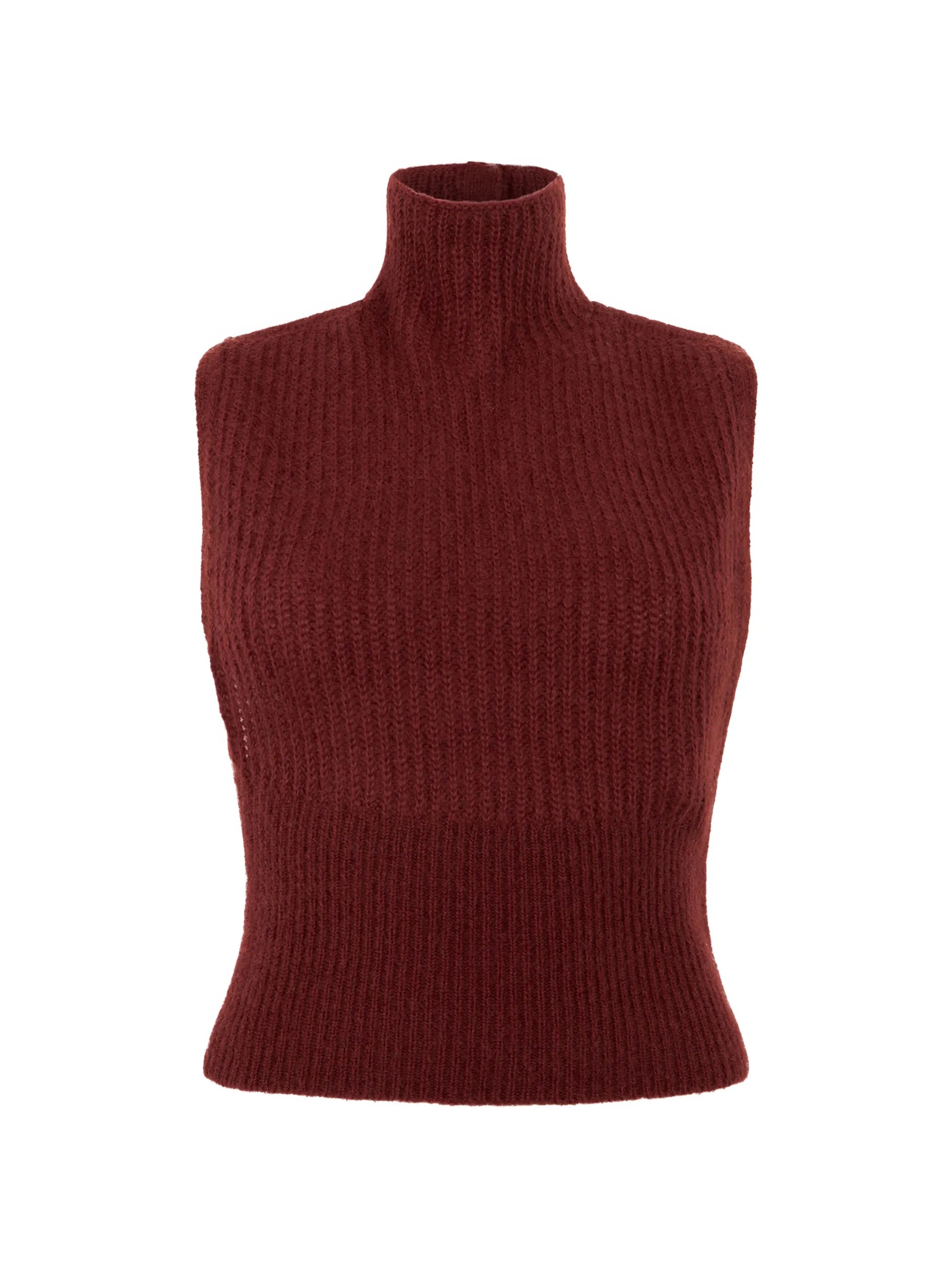 slim-fitting mohair jumper - brown bordeaux
