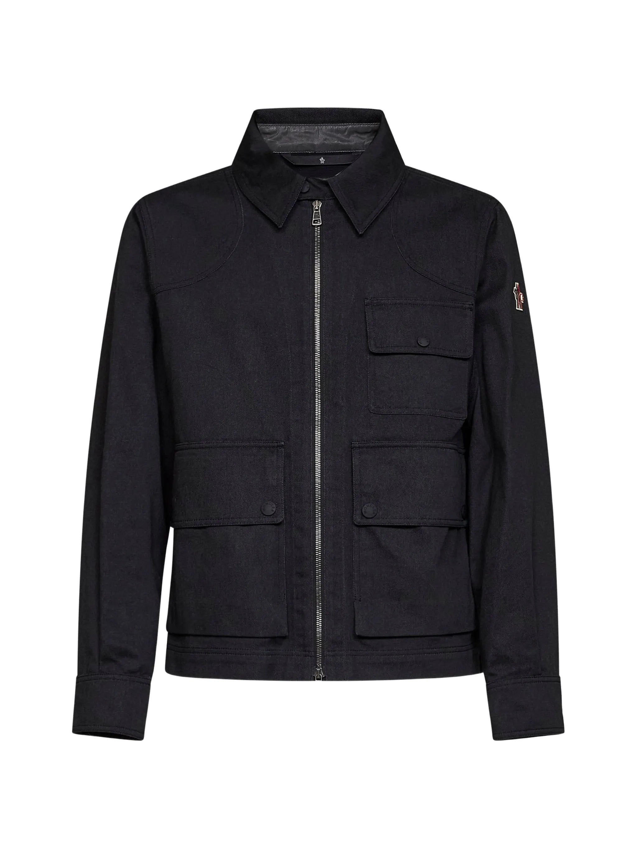 logo-patch zip-up jacket
