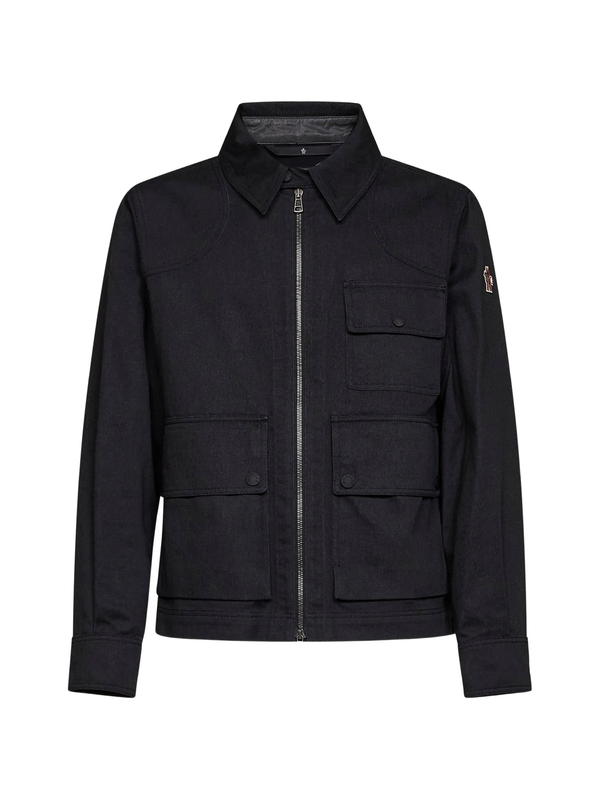 logo-patch zip-up jacket