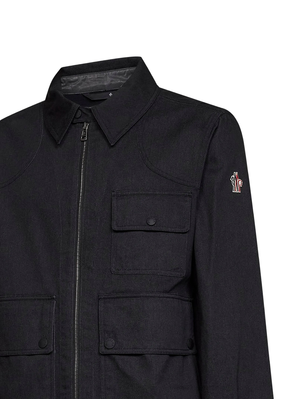 logo-patch zip-up jacket