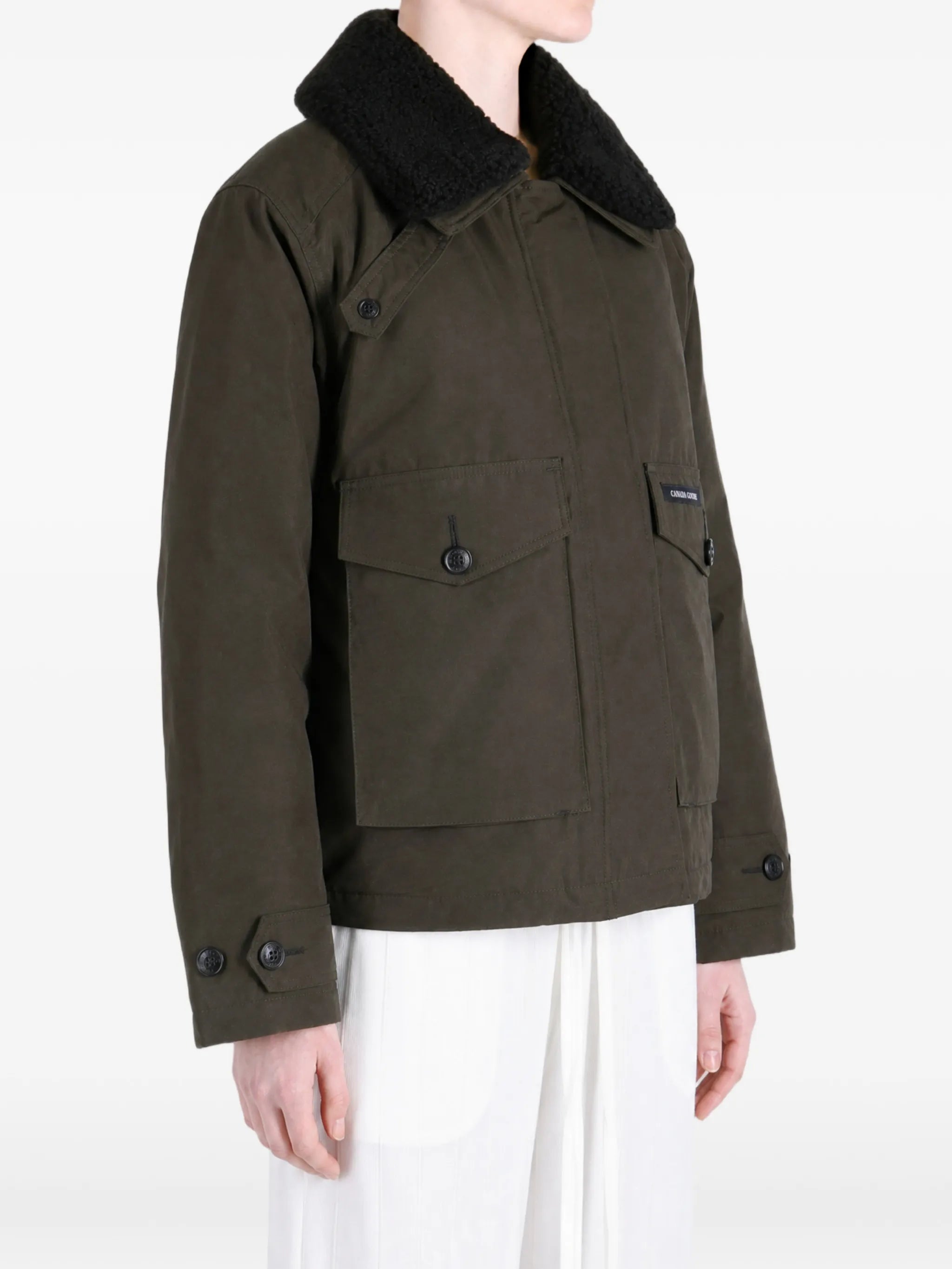 Scout shearling-collar pocket-detail jacket
