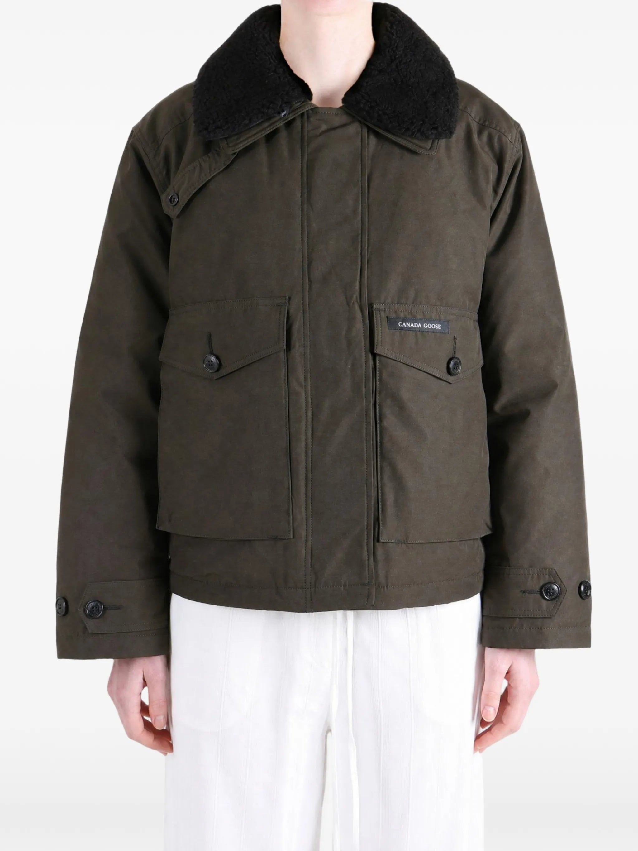 Scout shearling-collar pocket-detail jacket