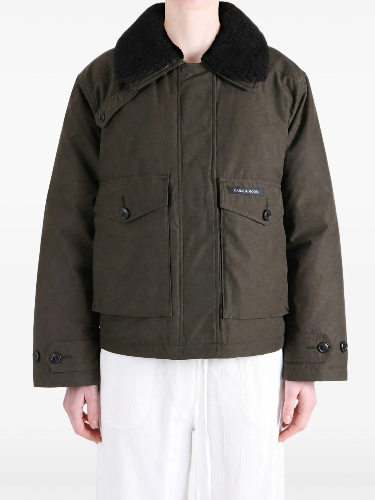 Scout shearling-collar pocket-detail jacket