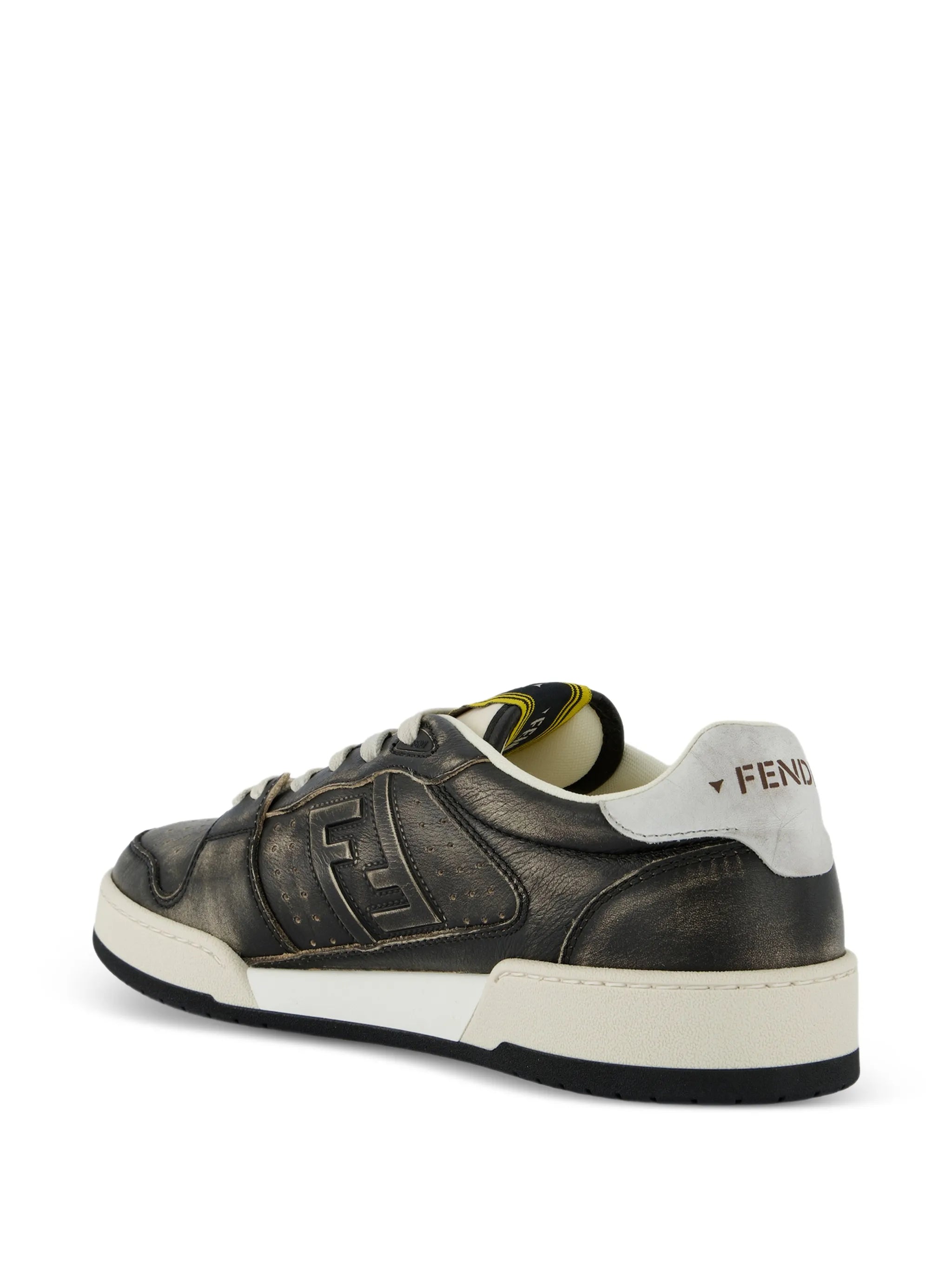 distressed-effect FF logo sneakers