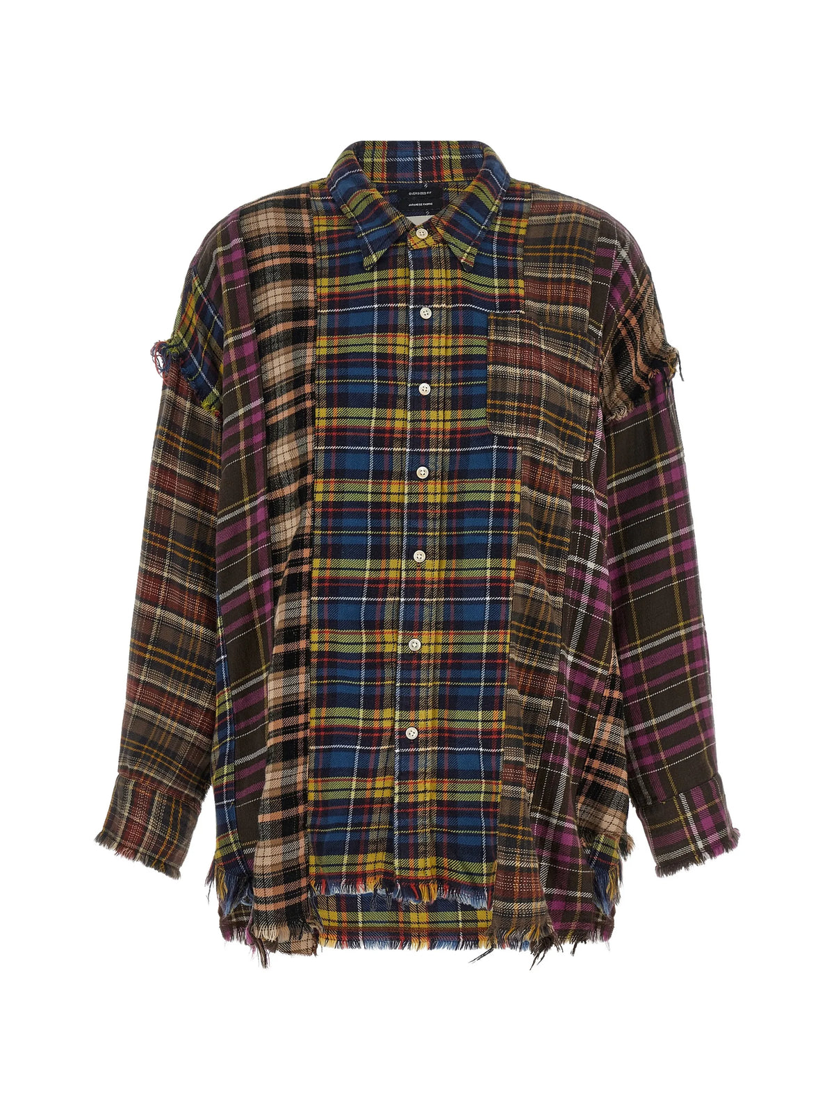 spliced checkered shirt