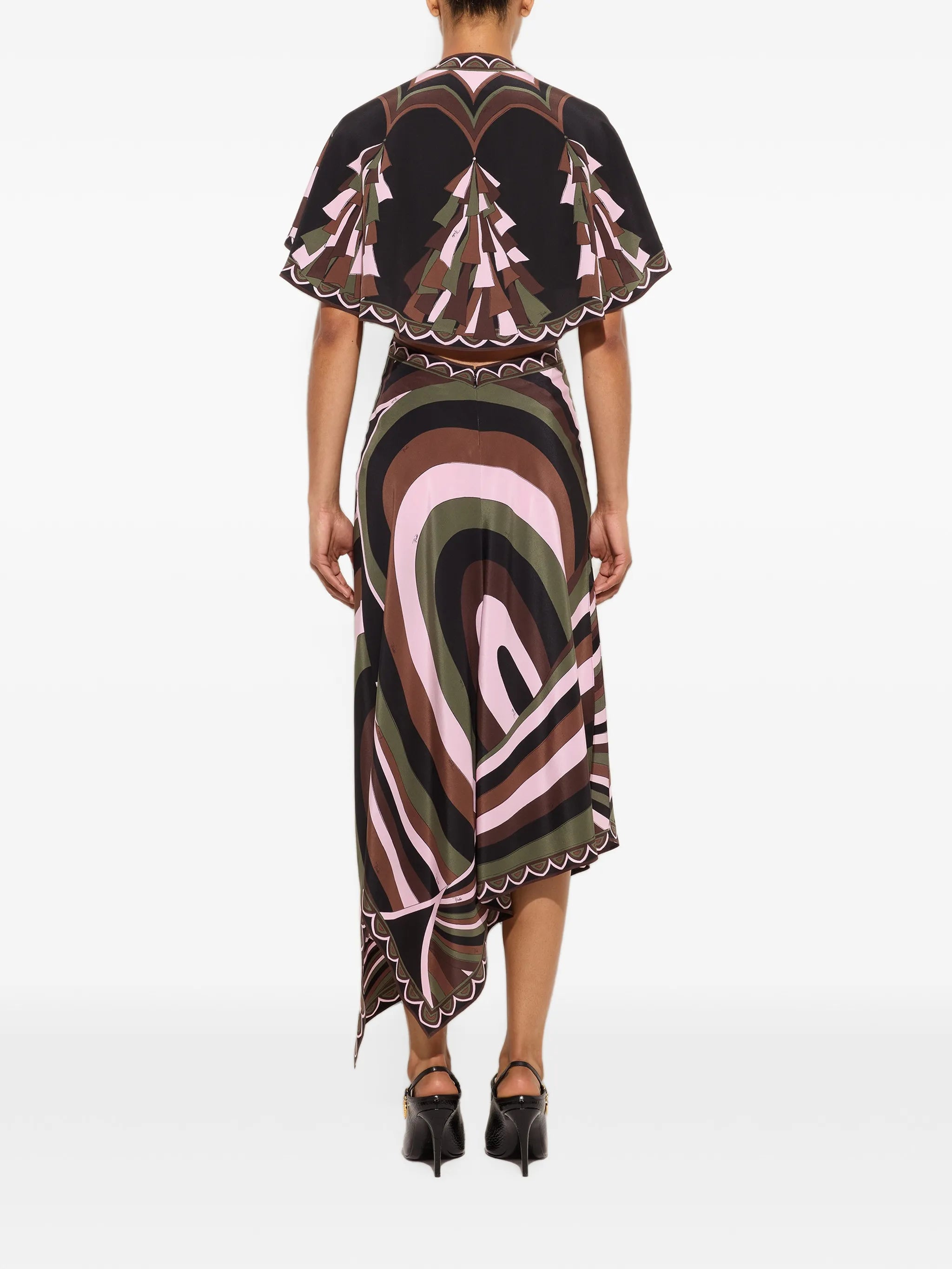 Iride-and-Baiadera-print crêpe-de-chine dress