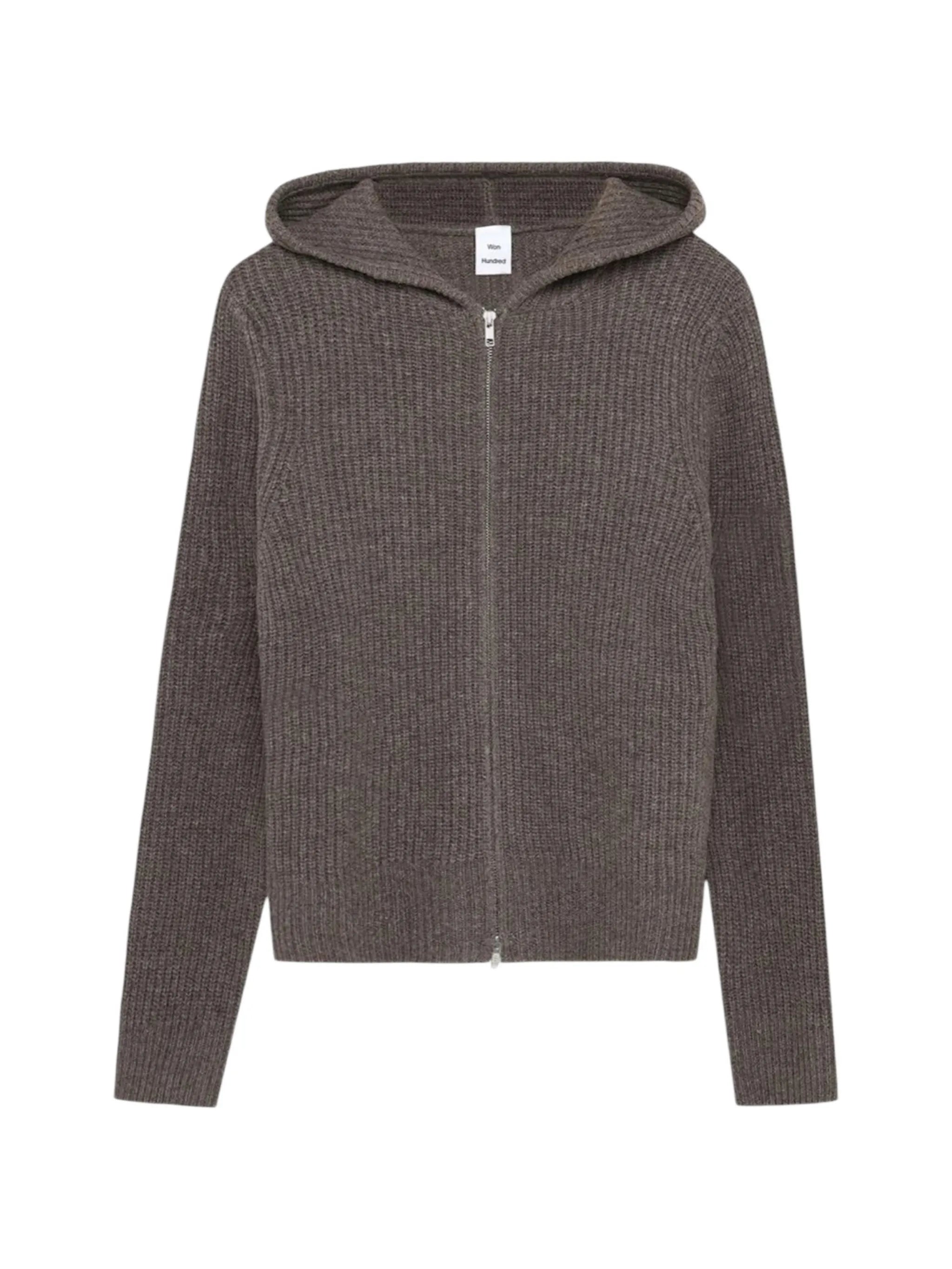 Glasgow ribbed-knit hoodie