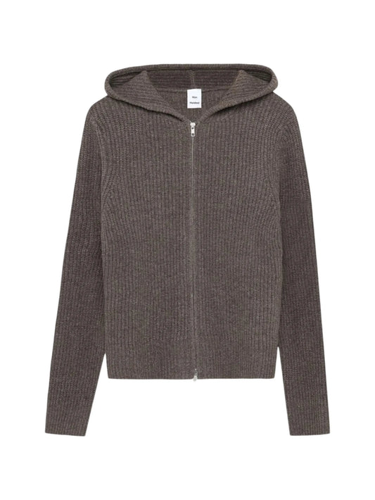 Glasgow ribbed-knit hoodie