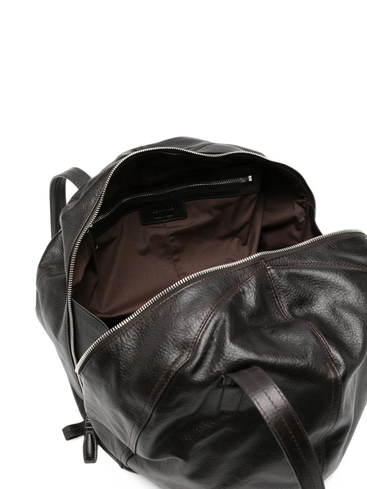 Helmet leather hobo bag