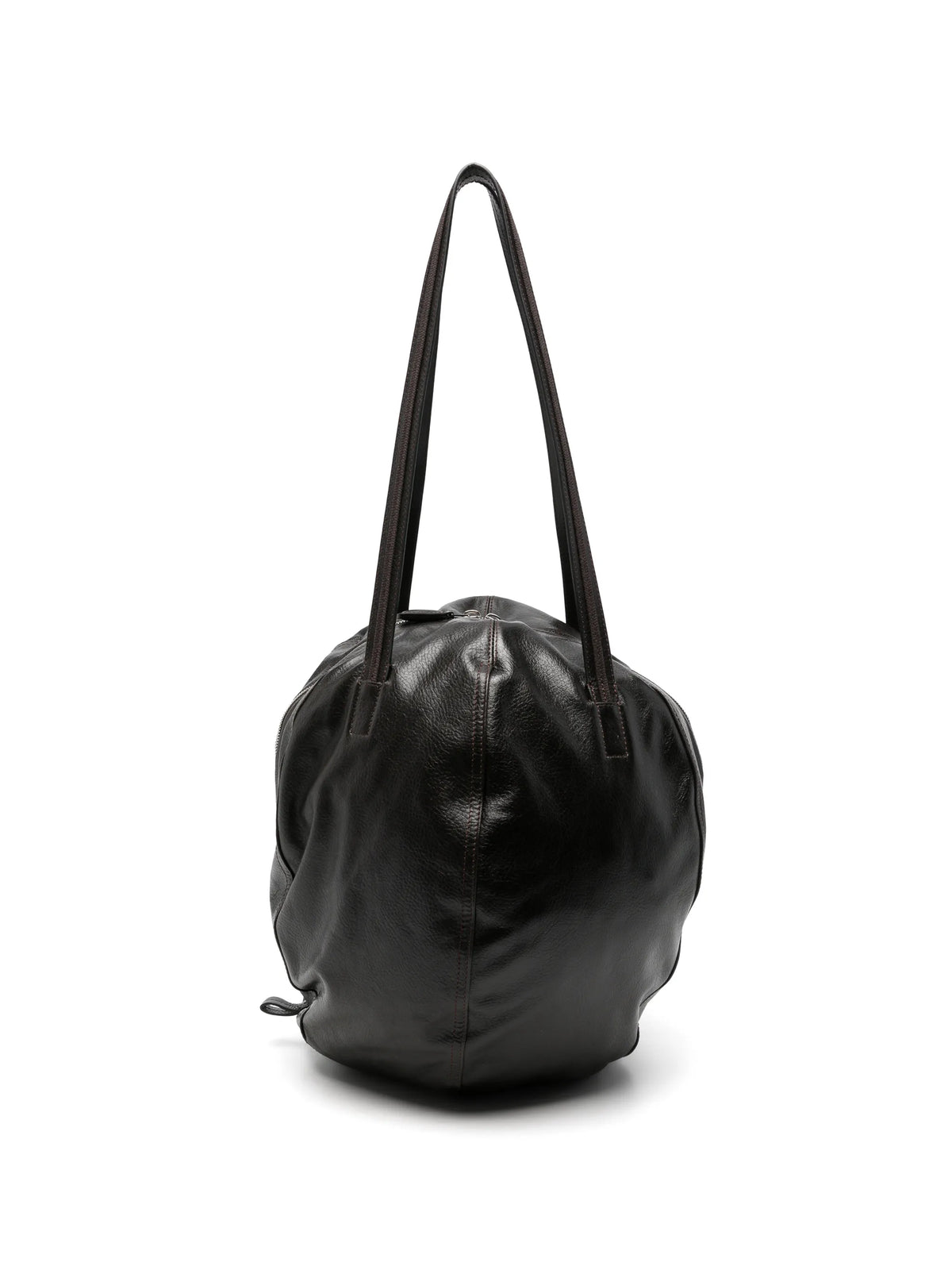 Helmet leather hobo bag