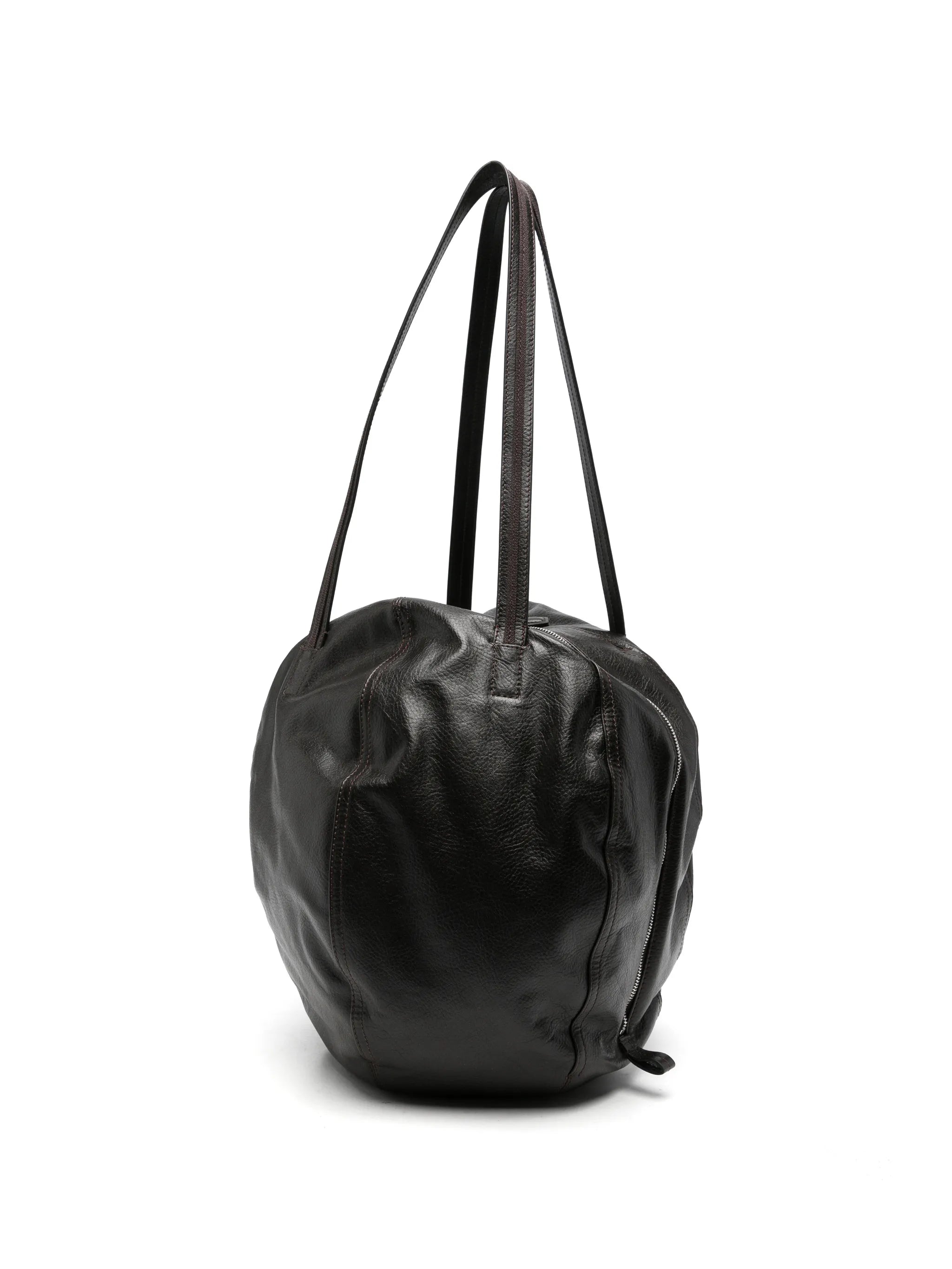 Helmet leather hobo bag