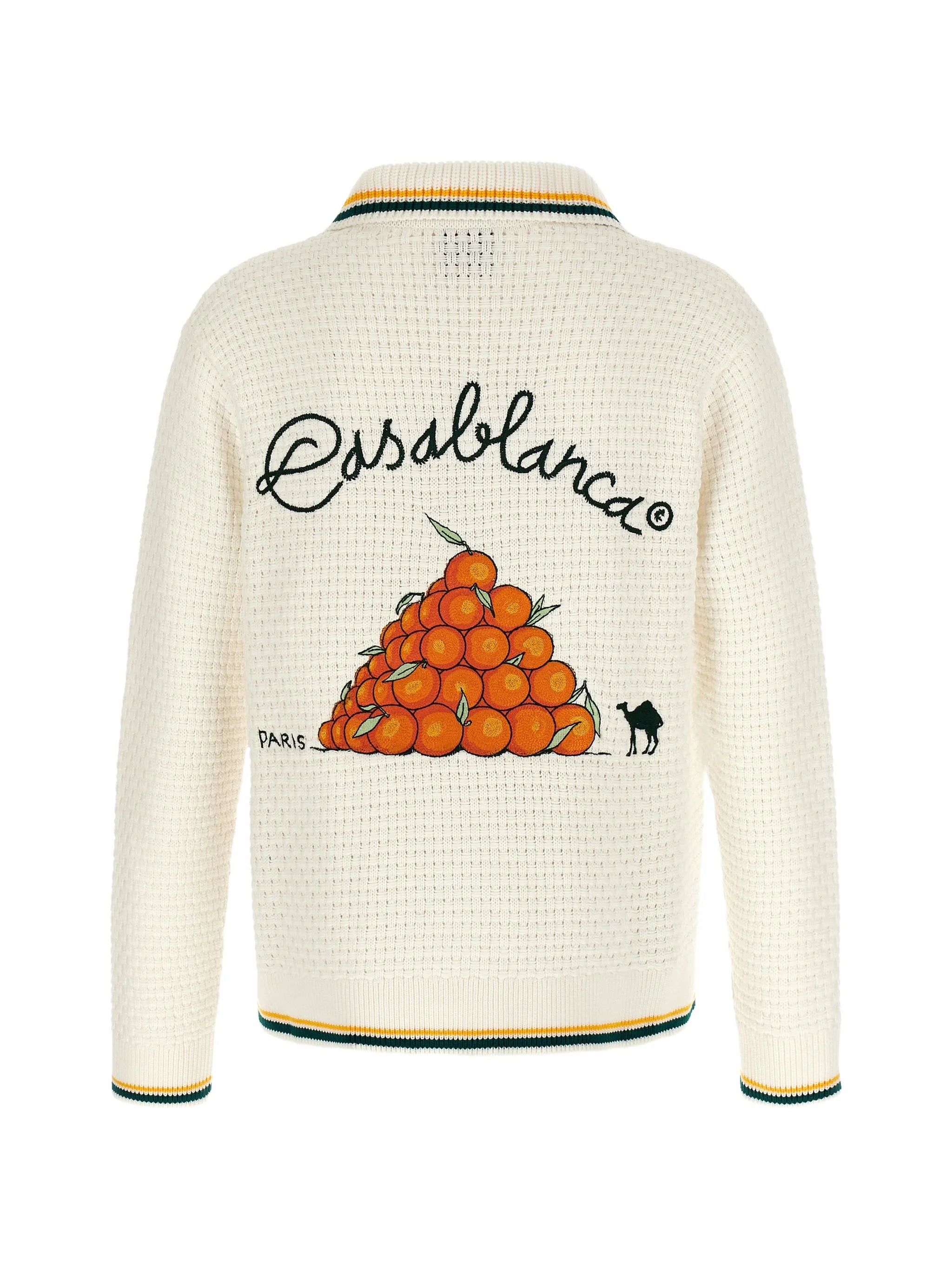 Pyramid of Oranges crochet cardigan