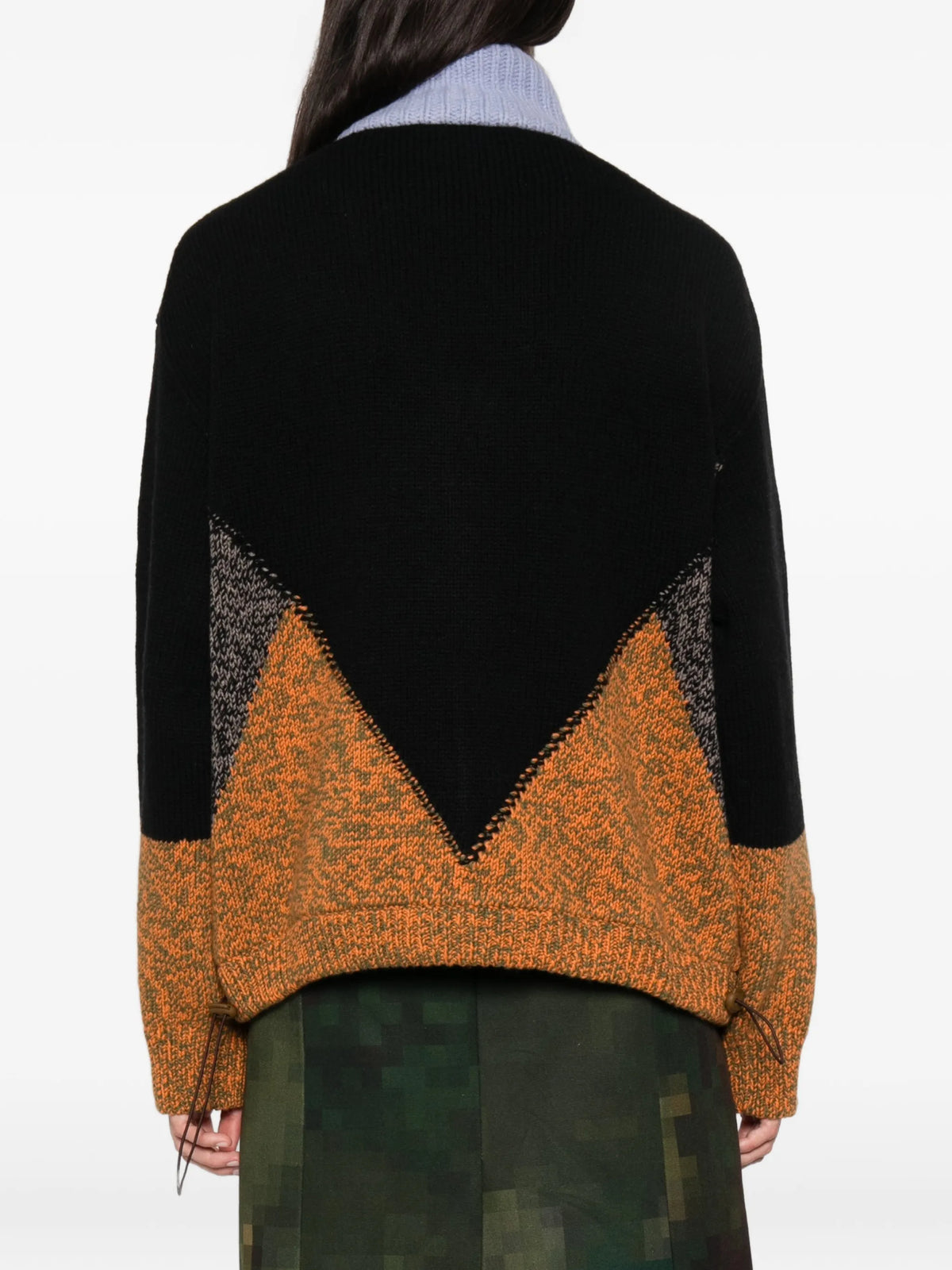 wool-cashmere jacket with "M" detail