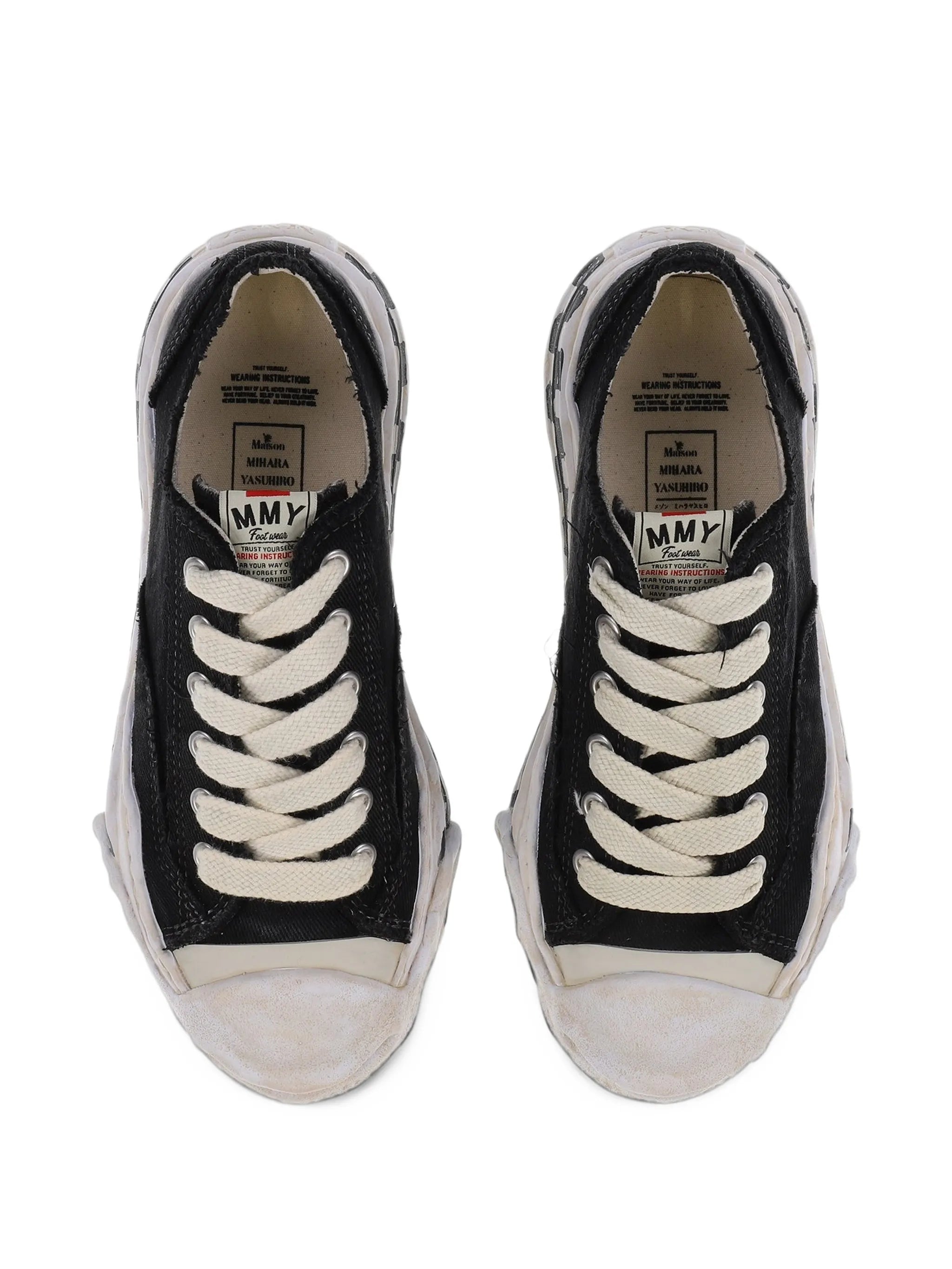 checkerboard-print sneakers