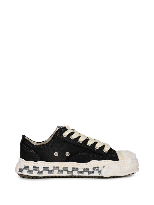 "Hank" OG graffiti-check sole canvas low-top sneakers
