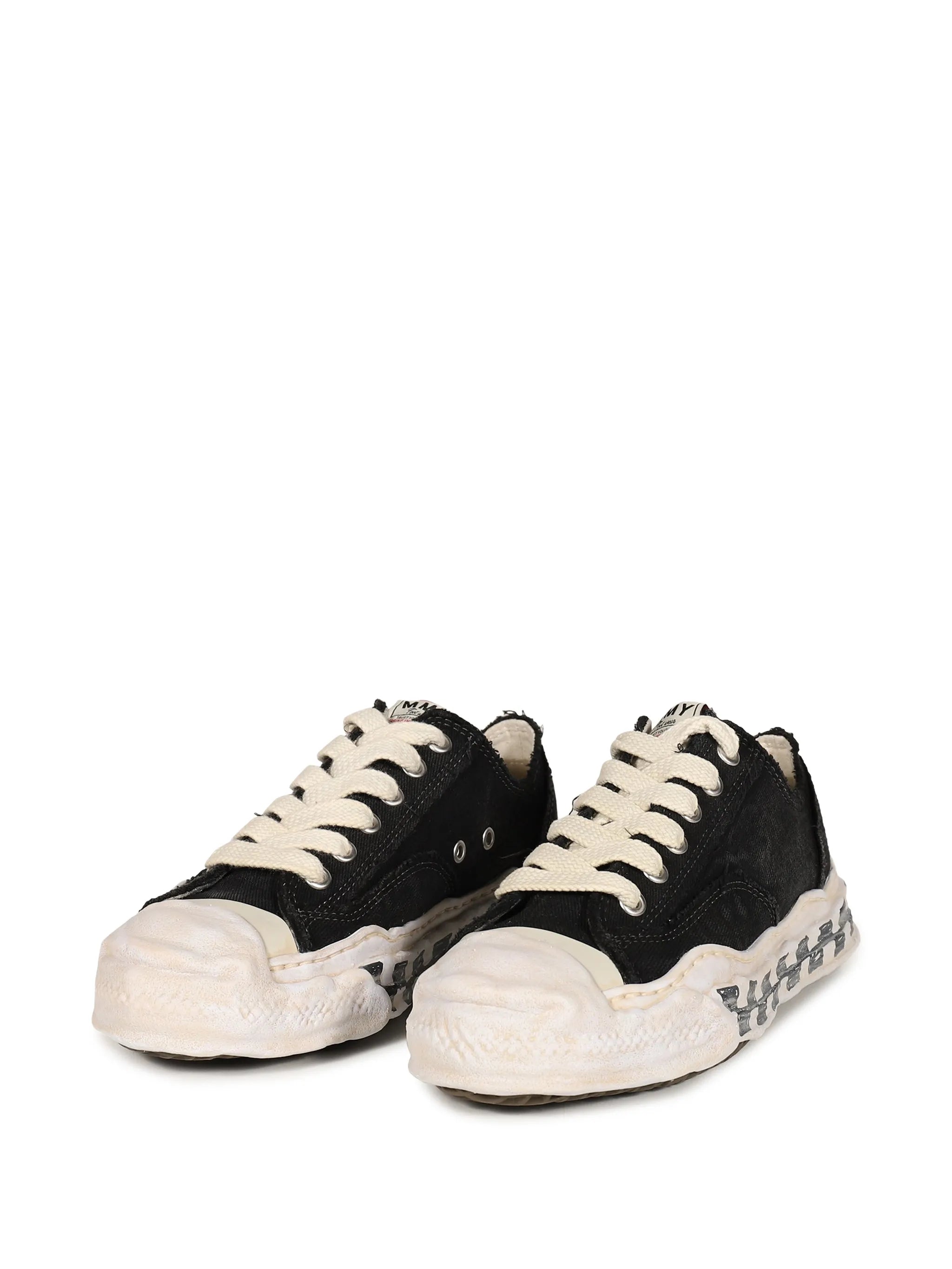 checkerboard-print sneakers