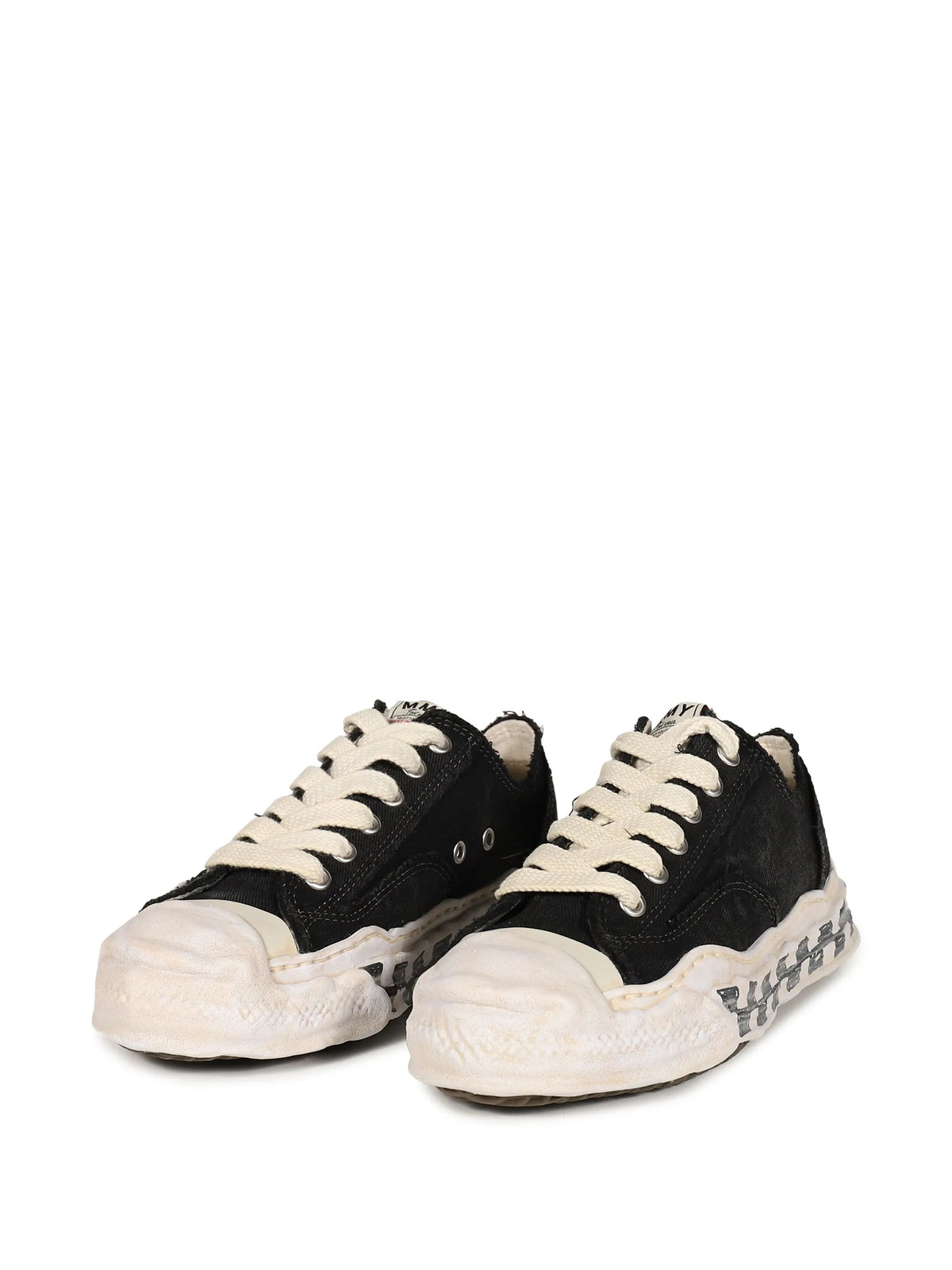 checkerboard-print sneakers
