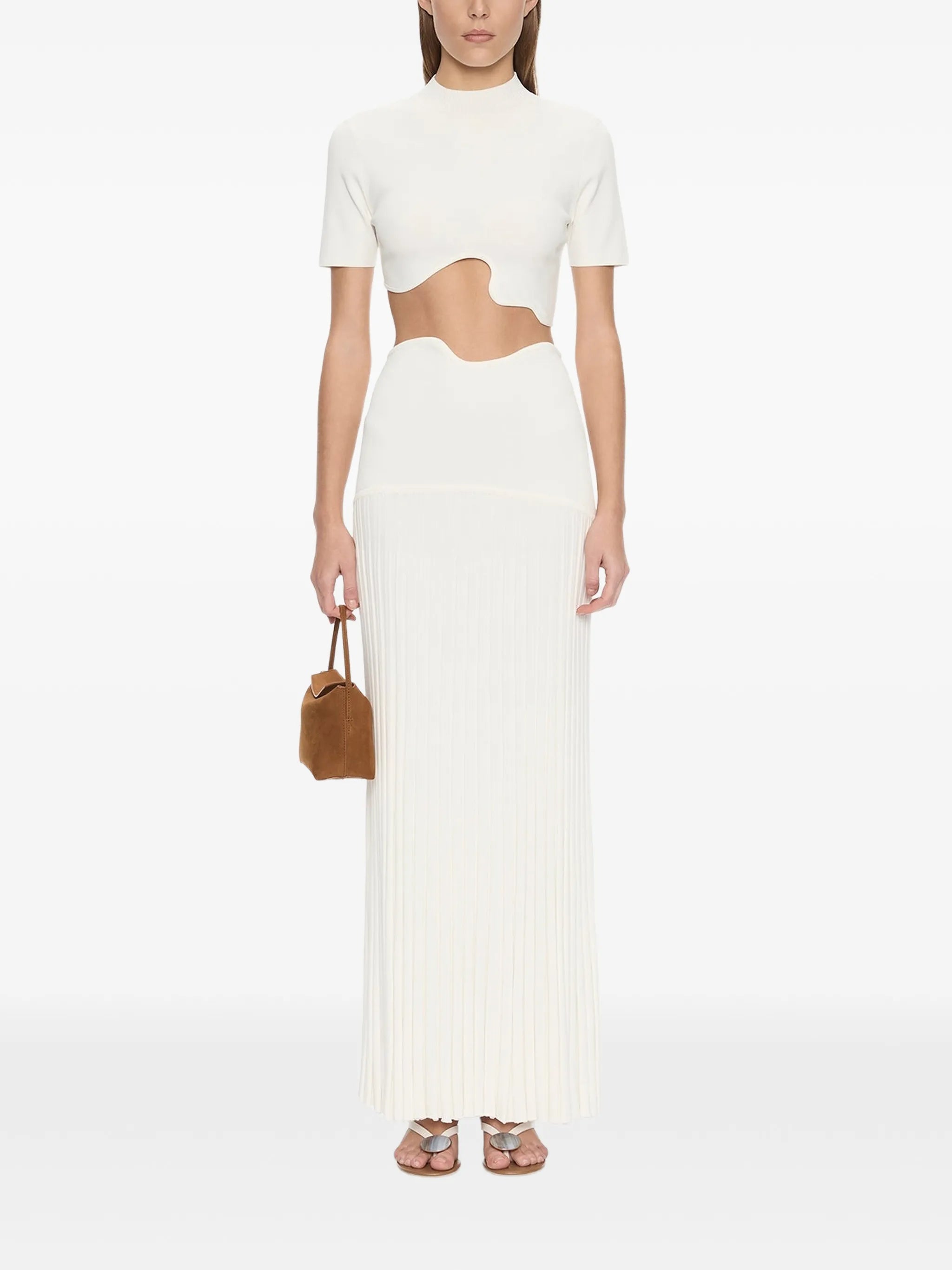 Maparadita pleated maxi skirt