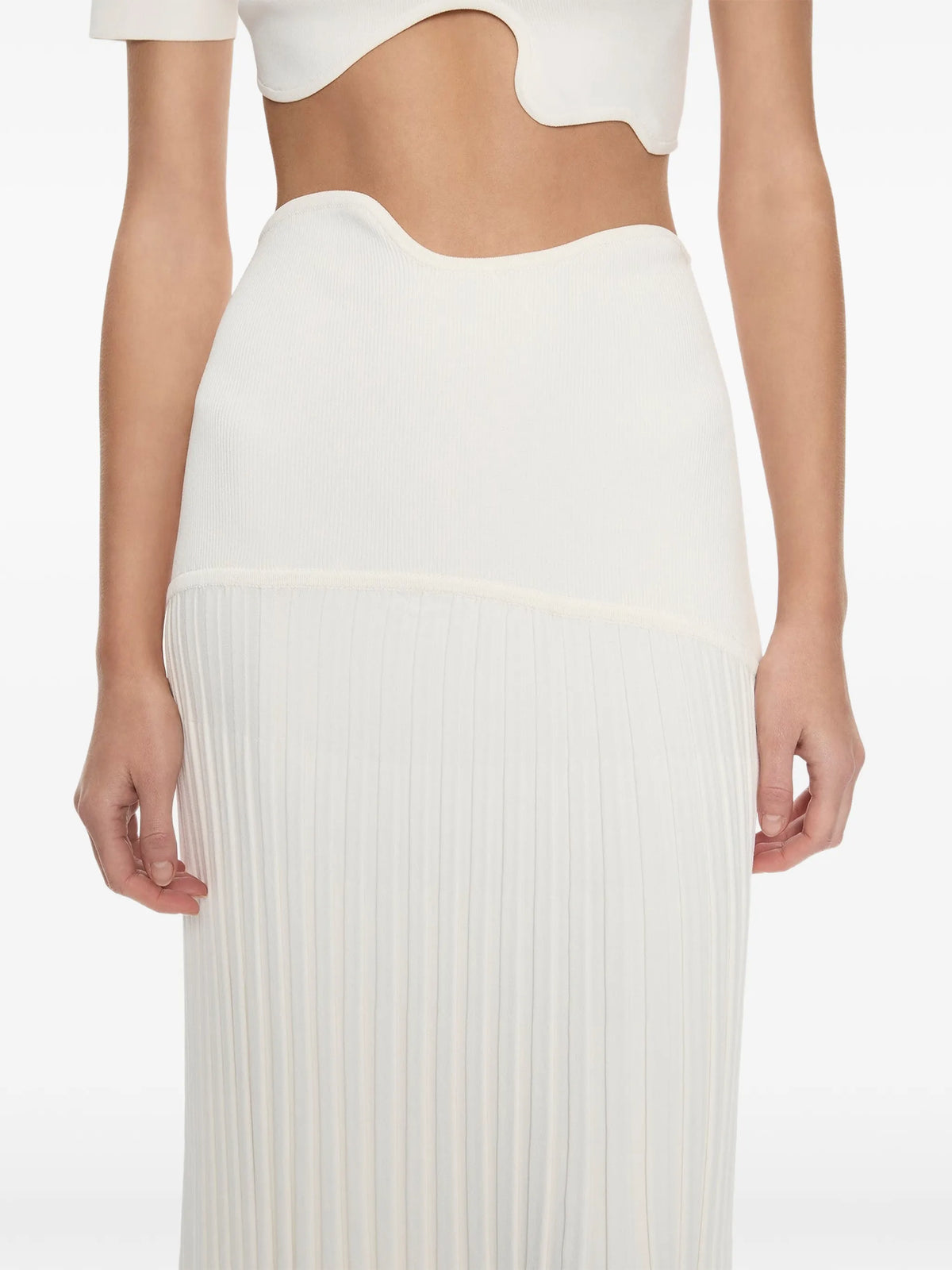 Maparadita pleated maxi skirt