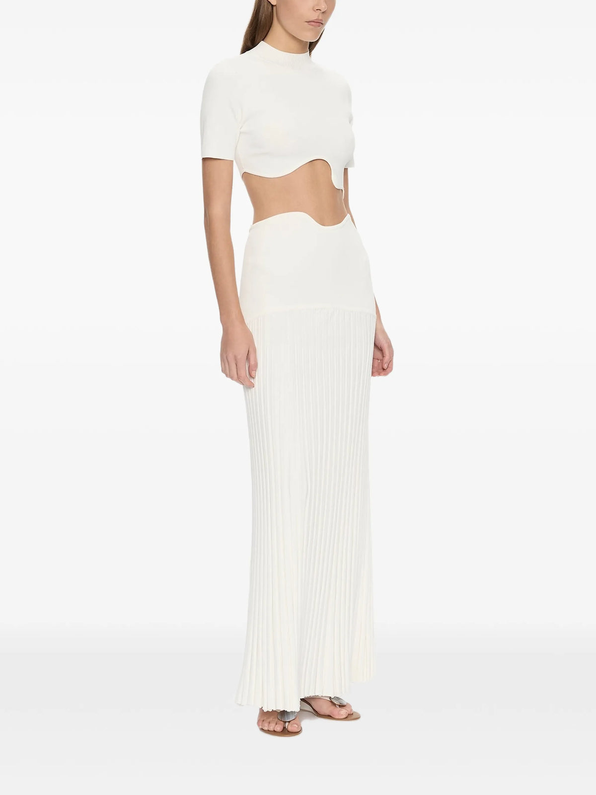 Maparadita pleated maxi skirt