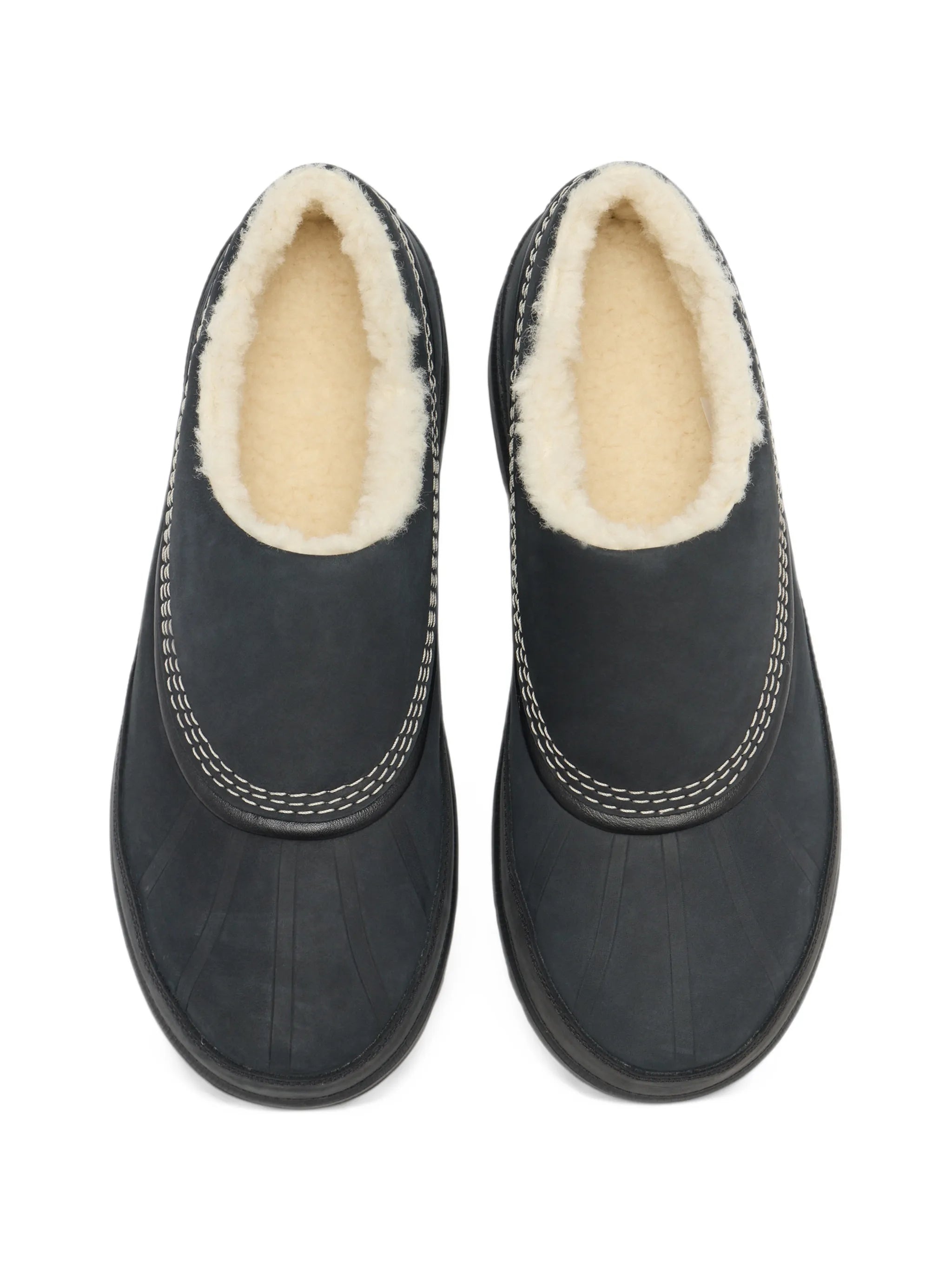 Ambler suede contrast-stitch mules