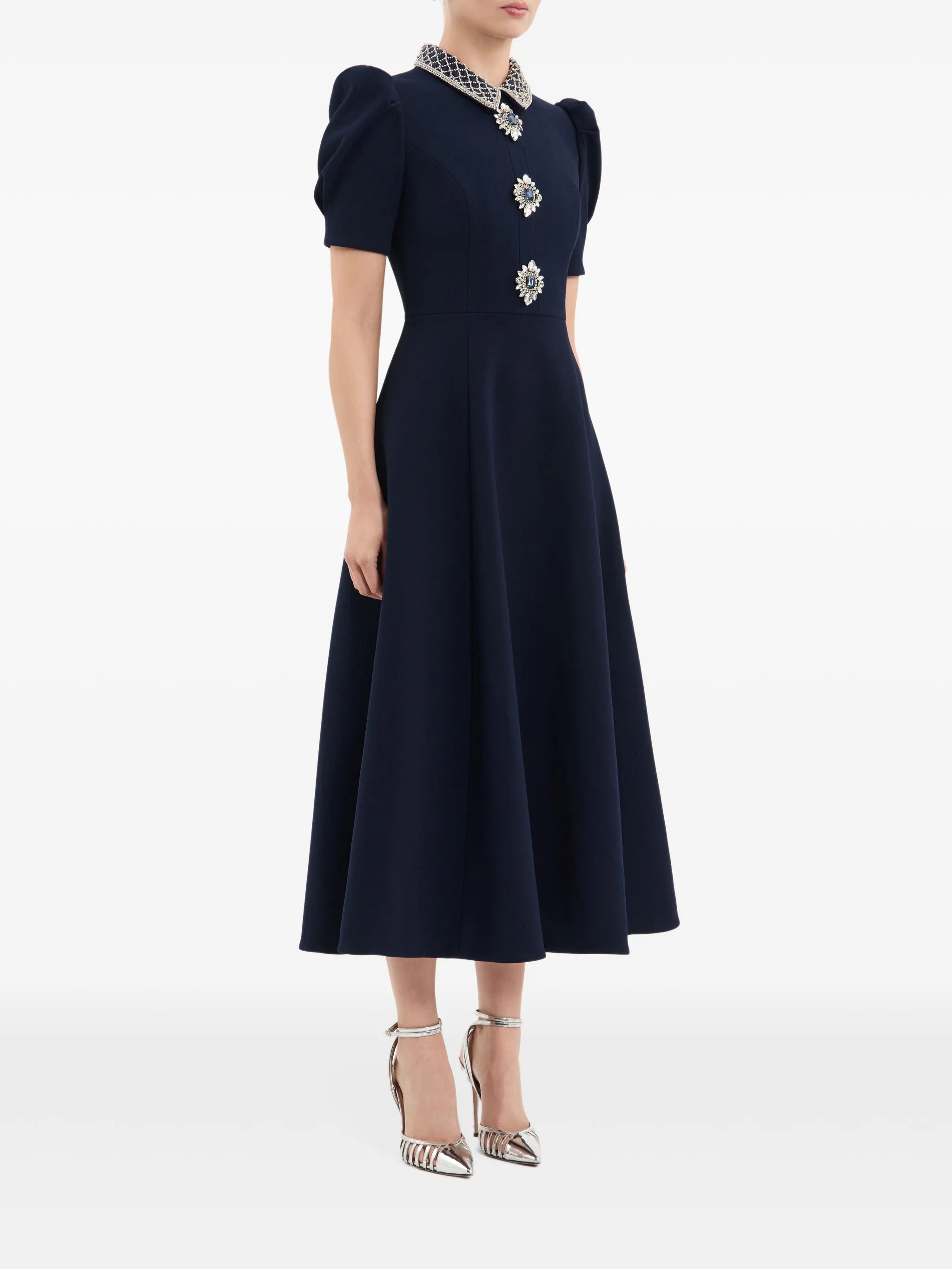 Crown Jewel short-sleeve midi dress
