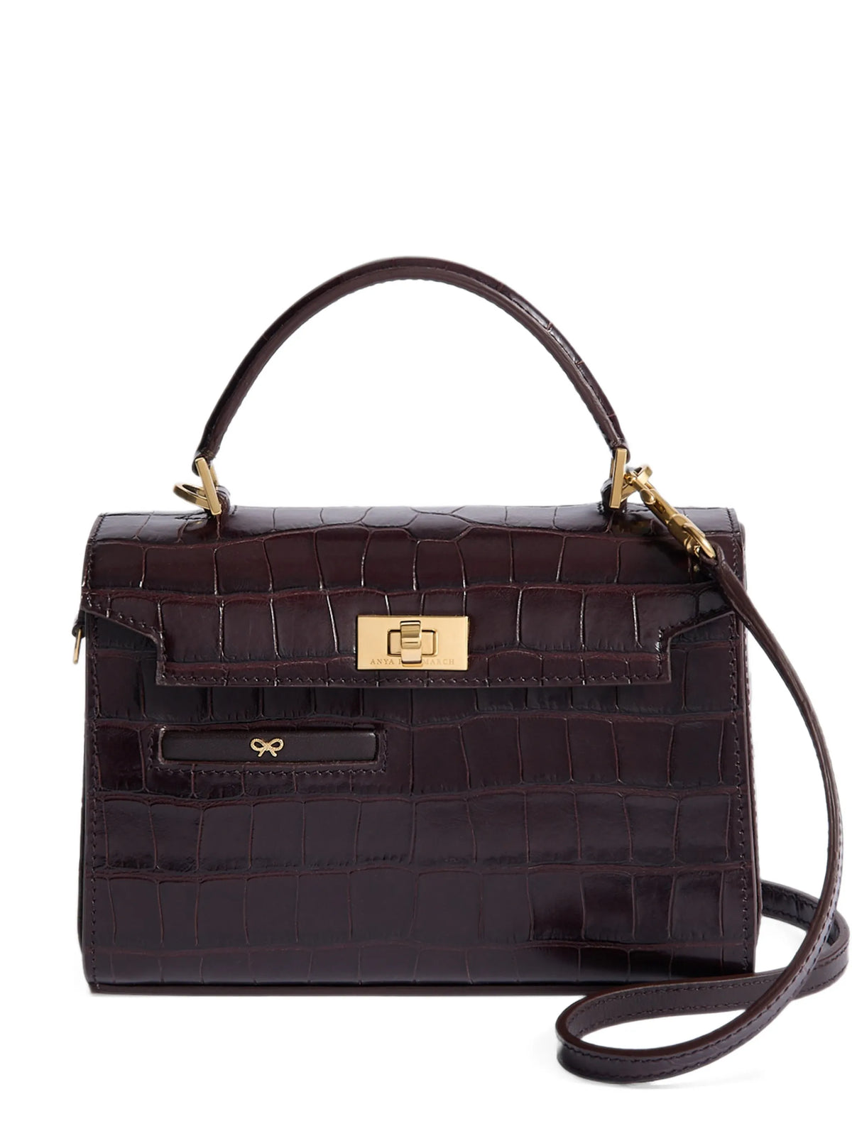 mini Mortimer crocodile-embossed tote bag