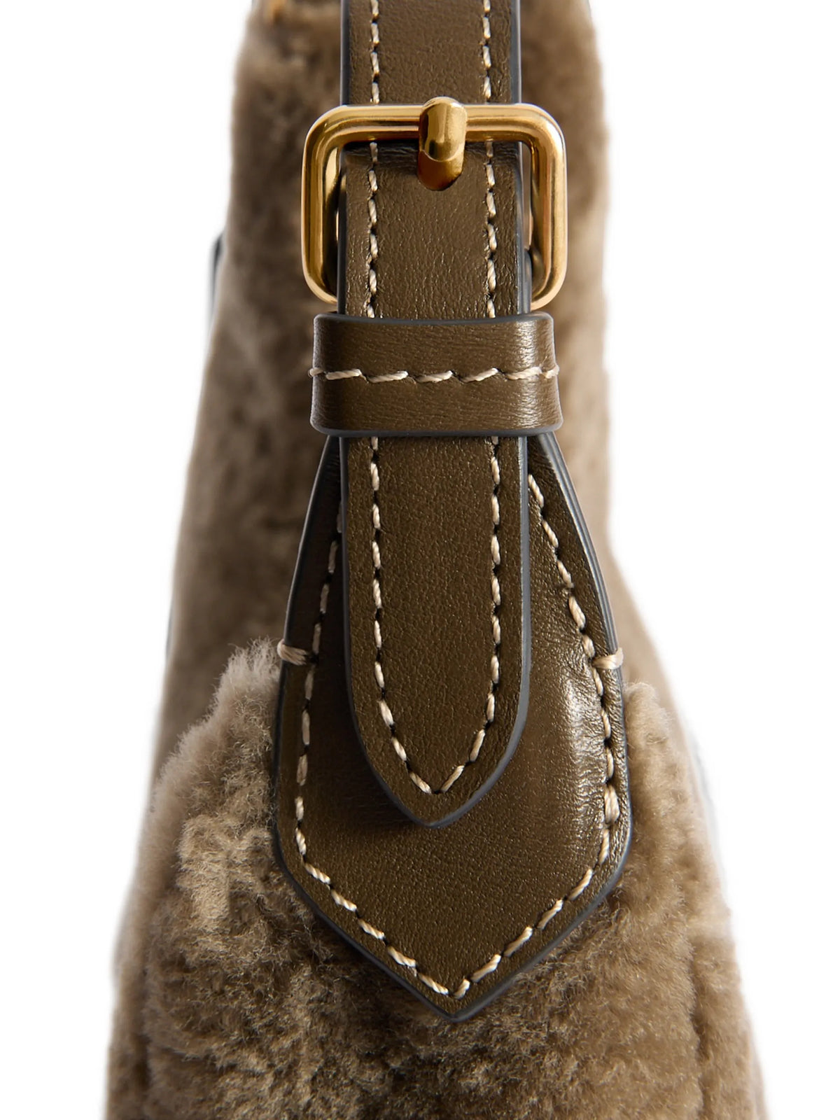 mini Eyes shearling tote bag