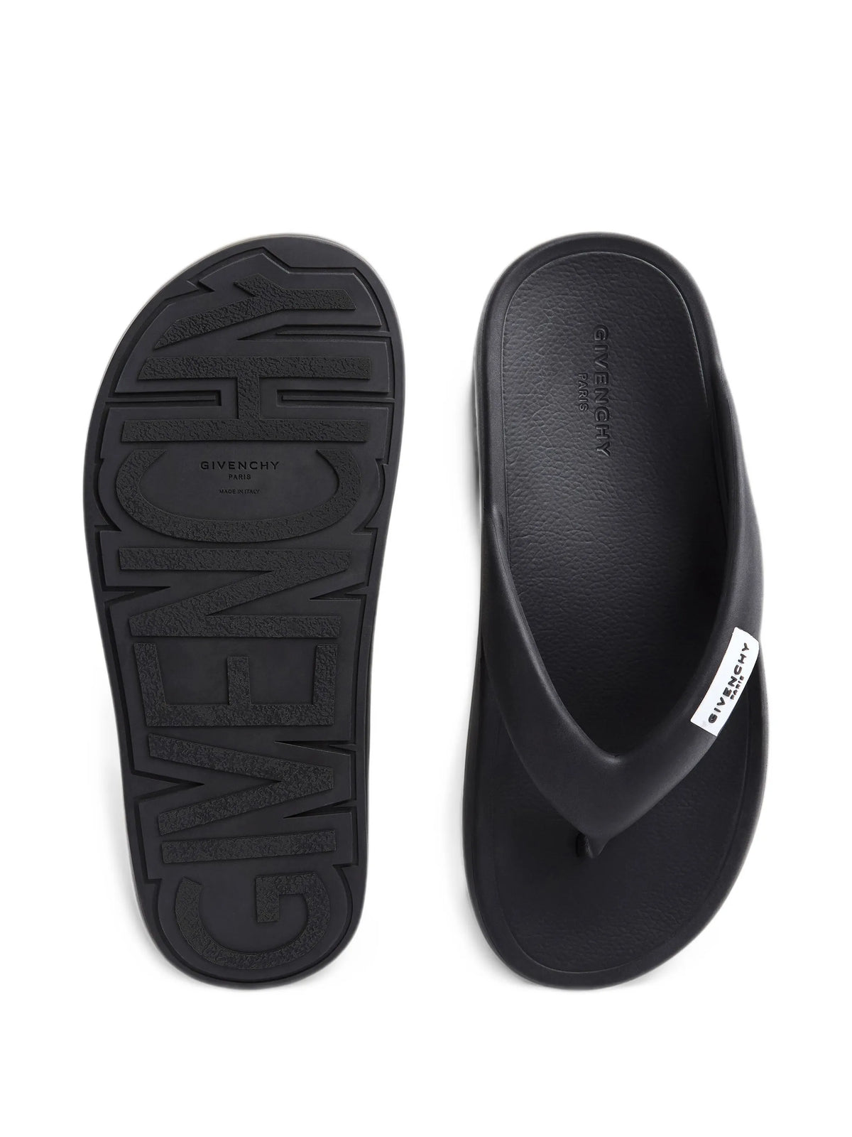 label thongs in rubber