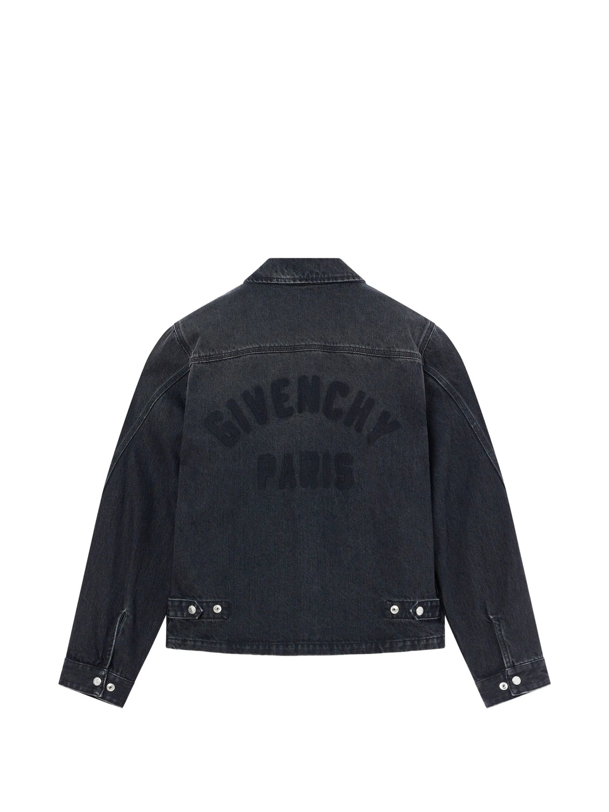 Couture Seam zipped jacket in black denim