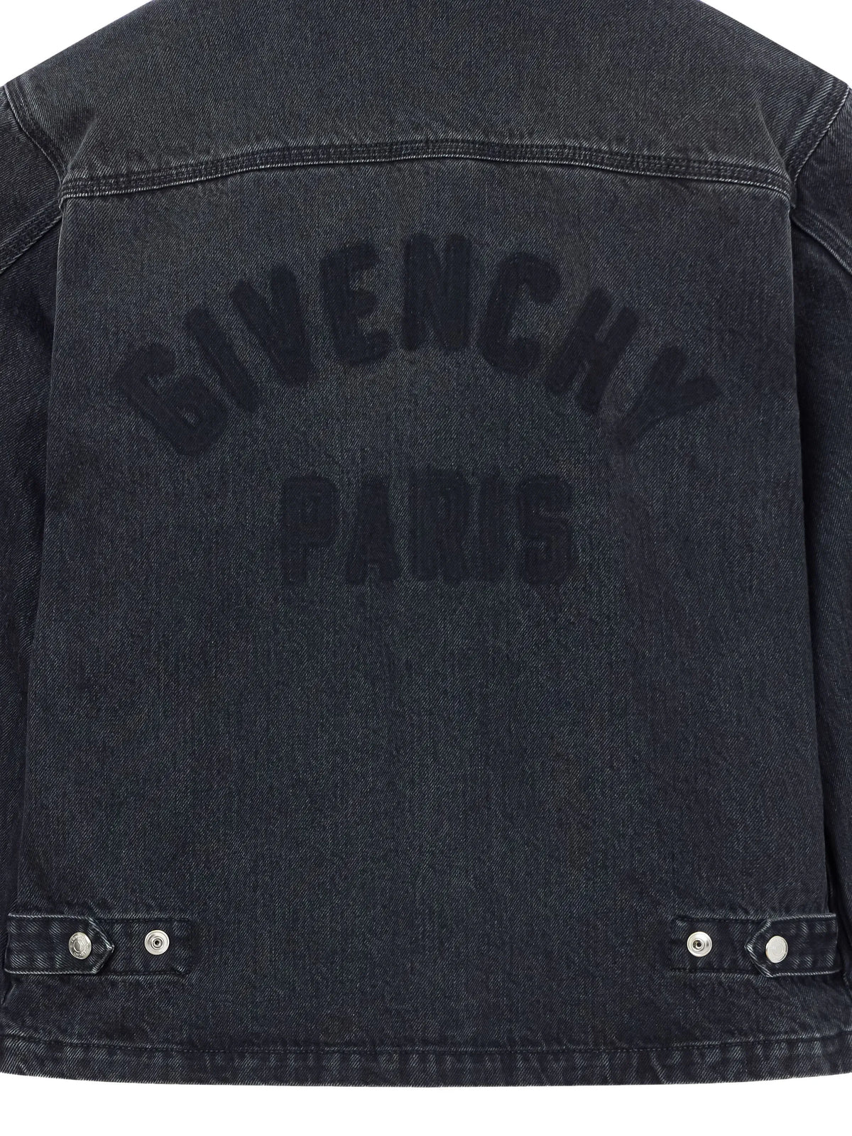 Couture Seam zipped jacket in black denim