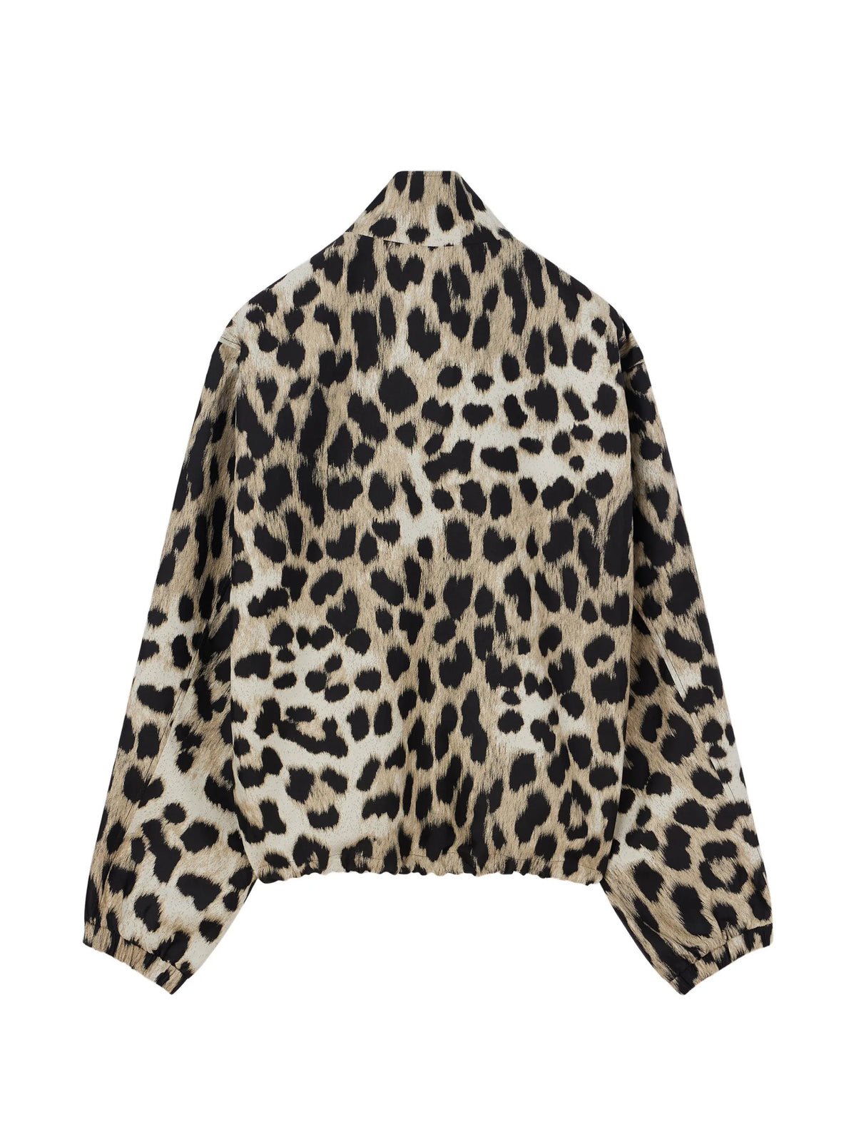 Couture Seam leopard-jacquard windbreaker