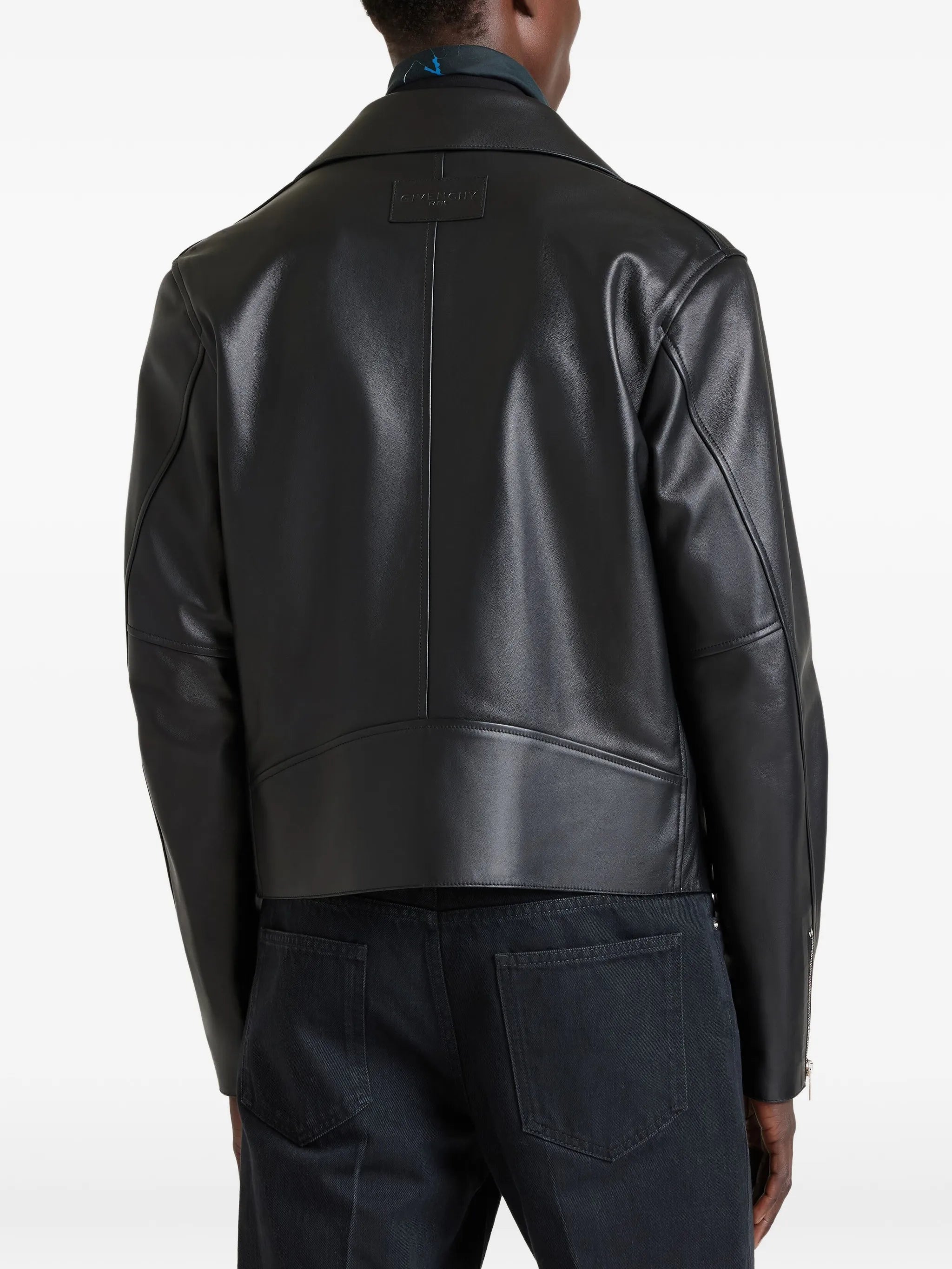 Couture Seam zipped blouson in nappa leather