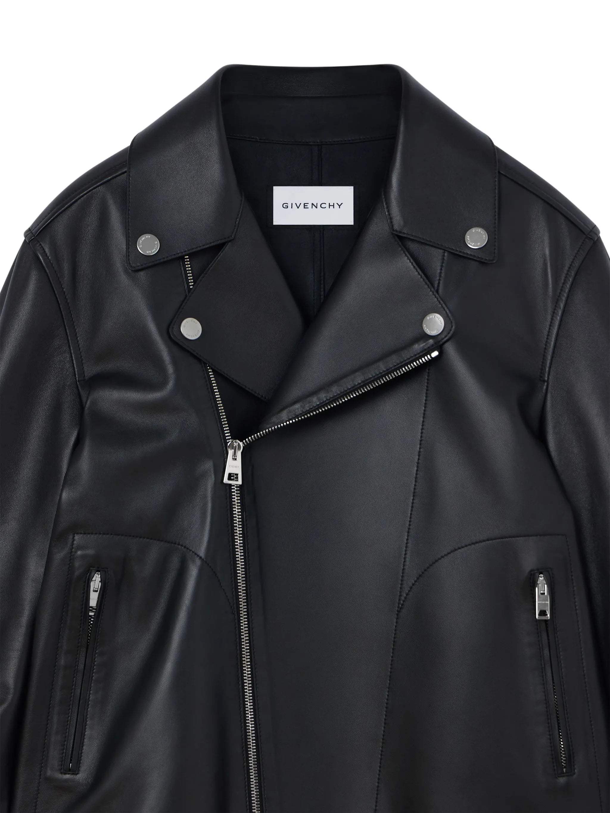Couture Seam zipped blouson in nappa leather