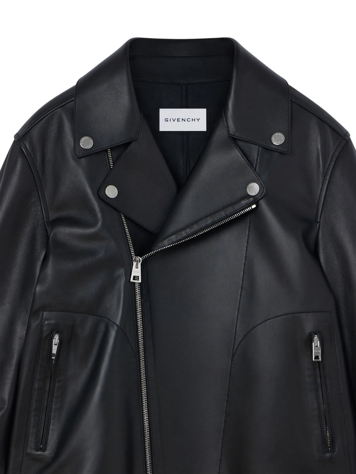 Couture Seam zipped blouson in nappa leather