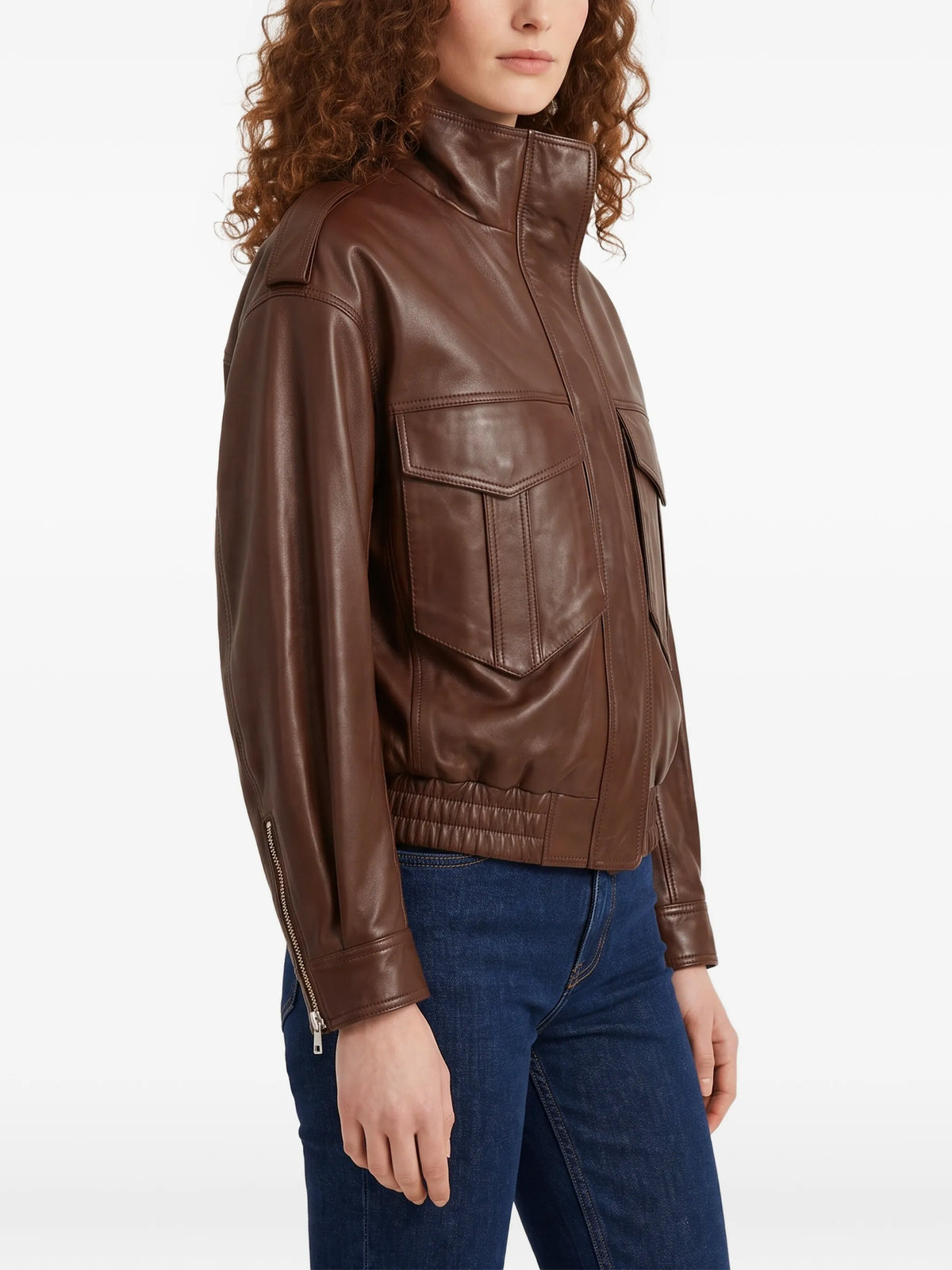 leather bomber jacket
