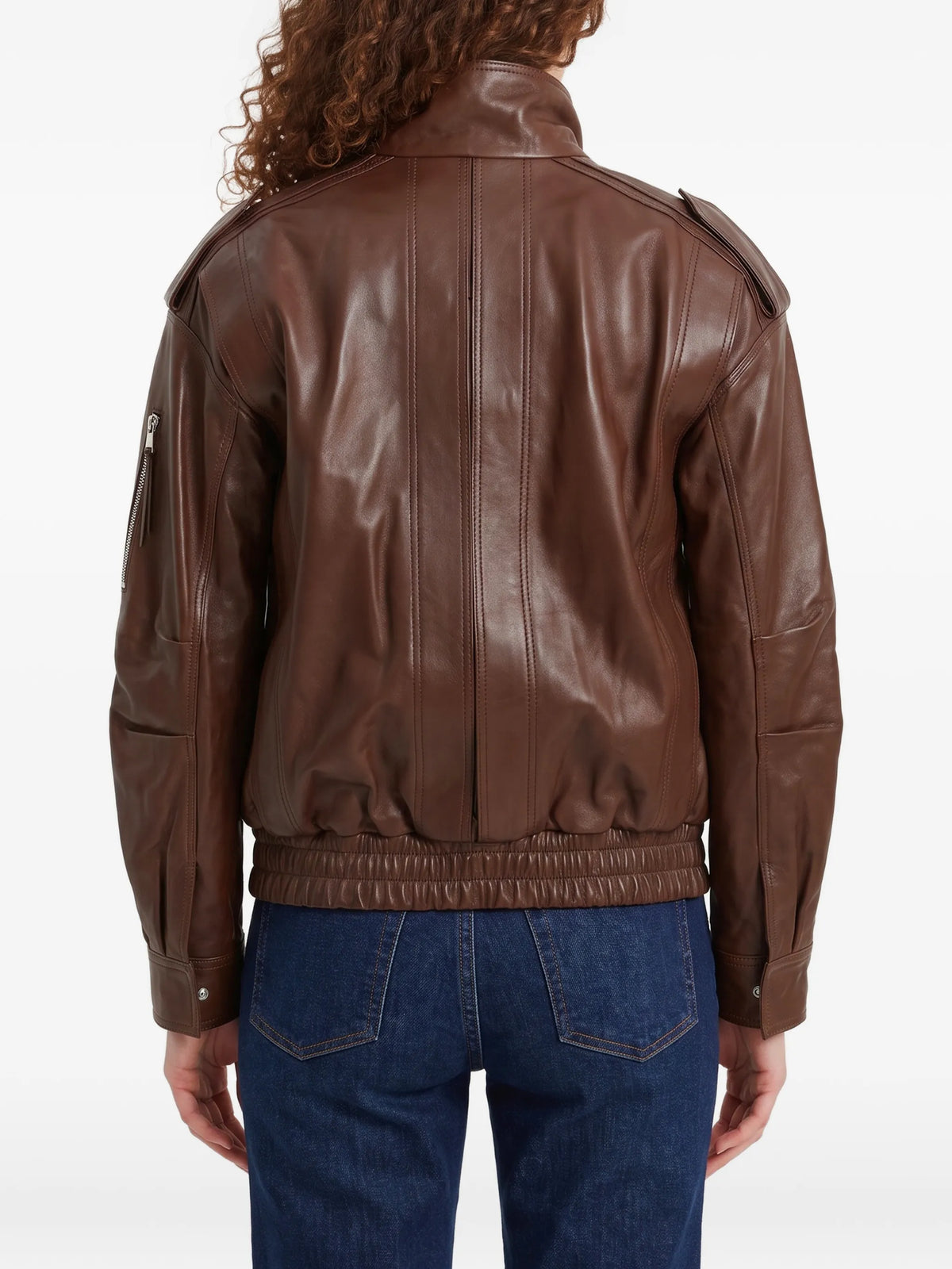 leather bomber jacket