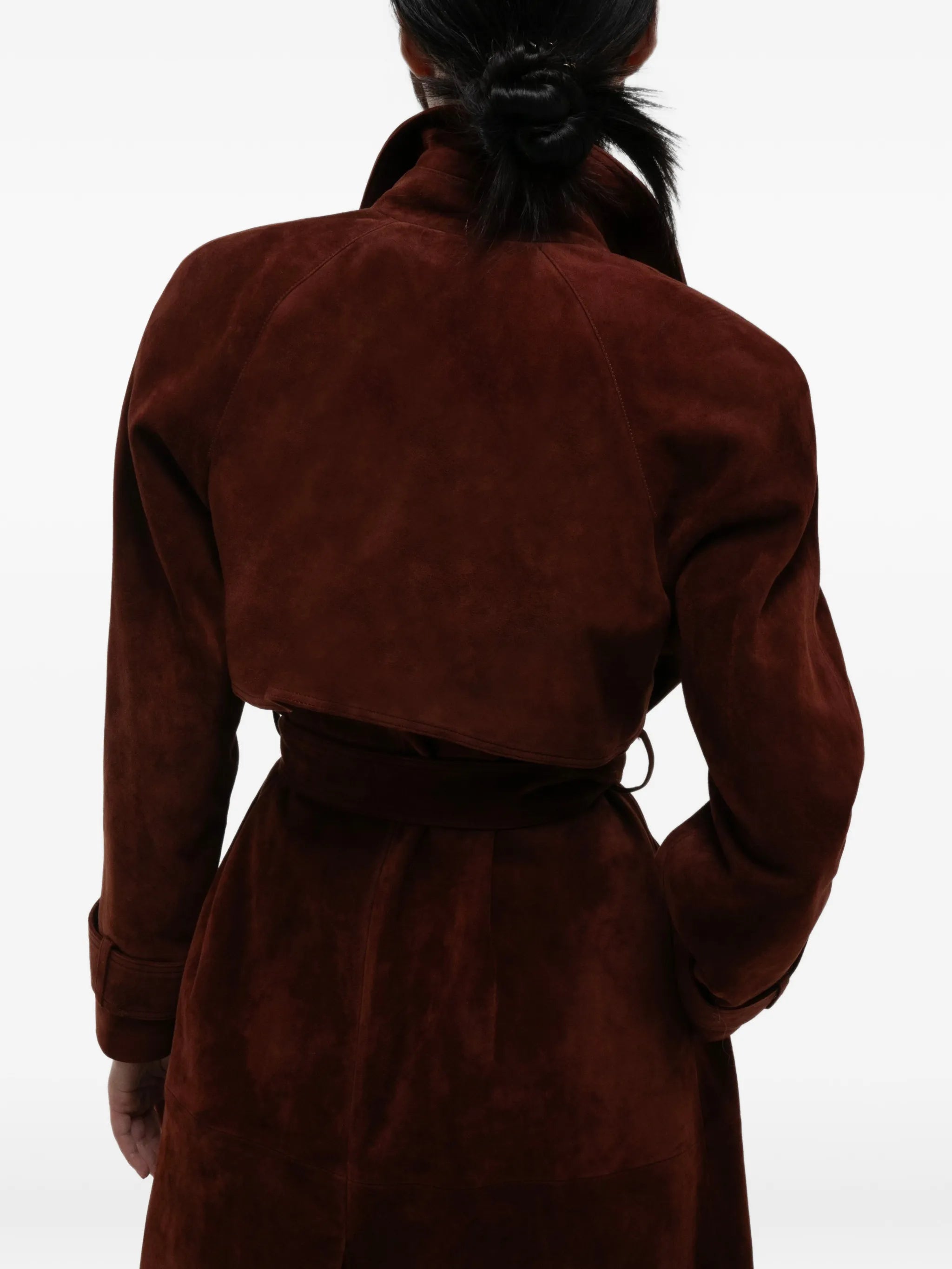 Corrin suede trench coat