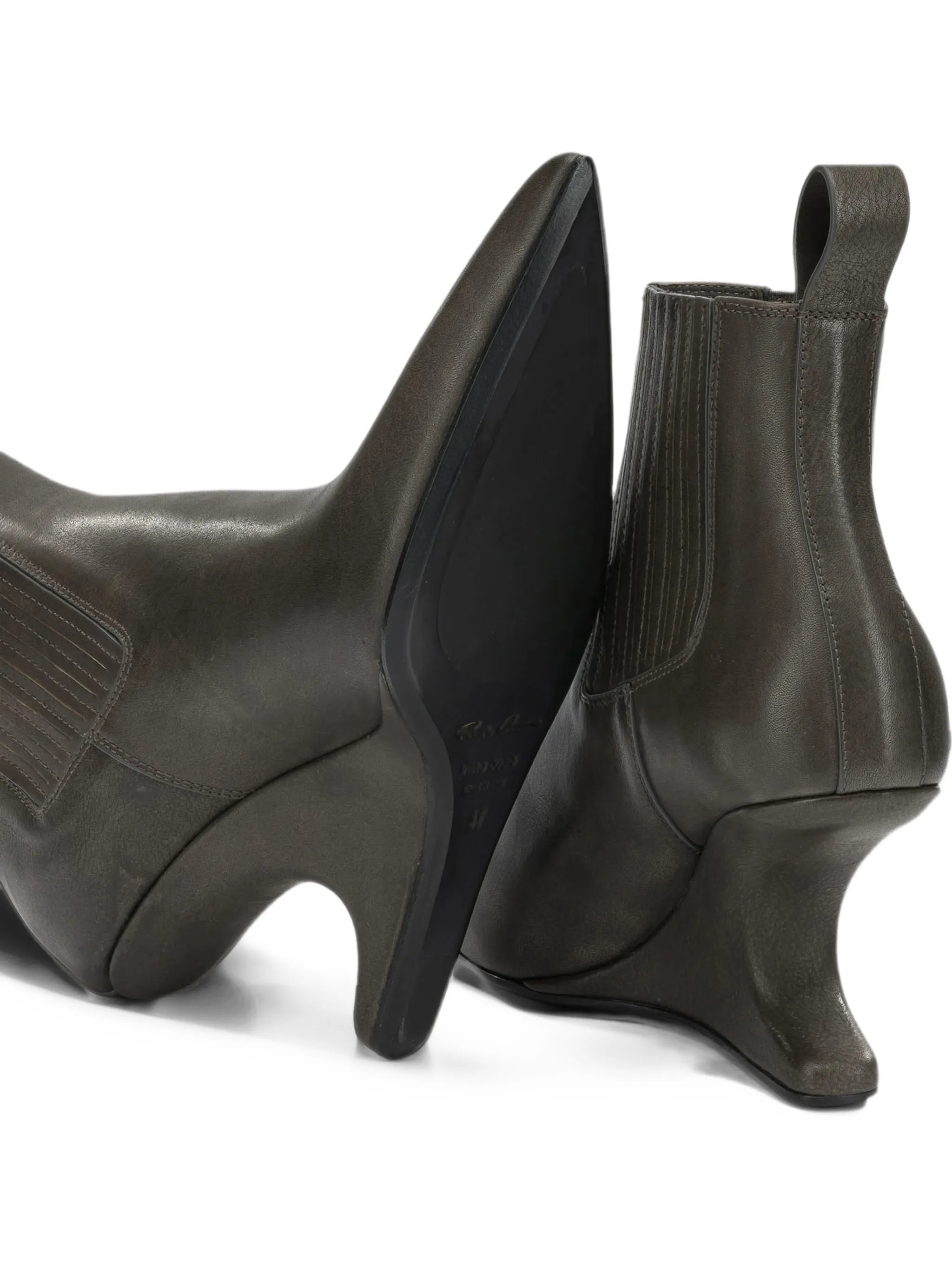 sculptural-wedge ankle boots