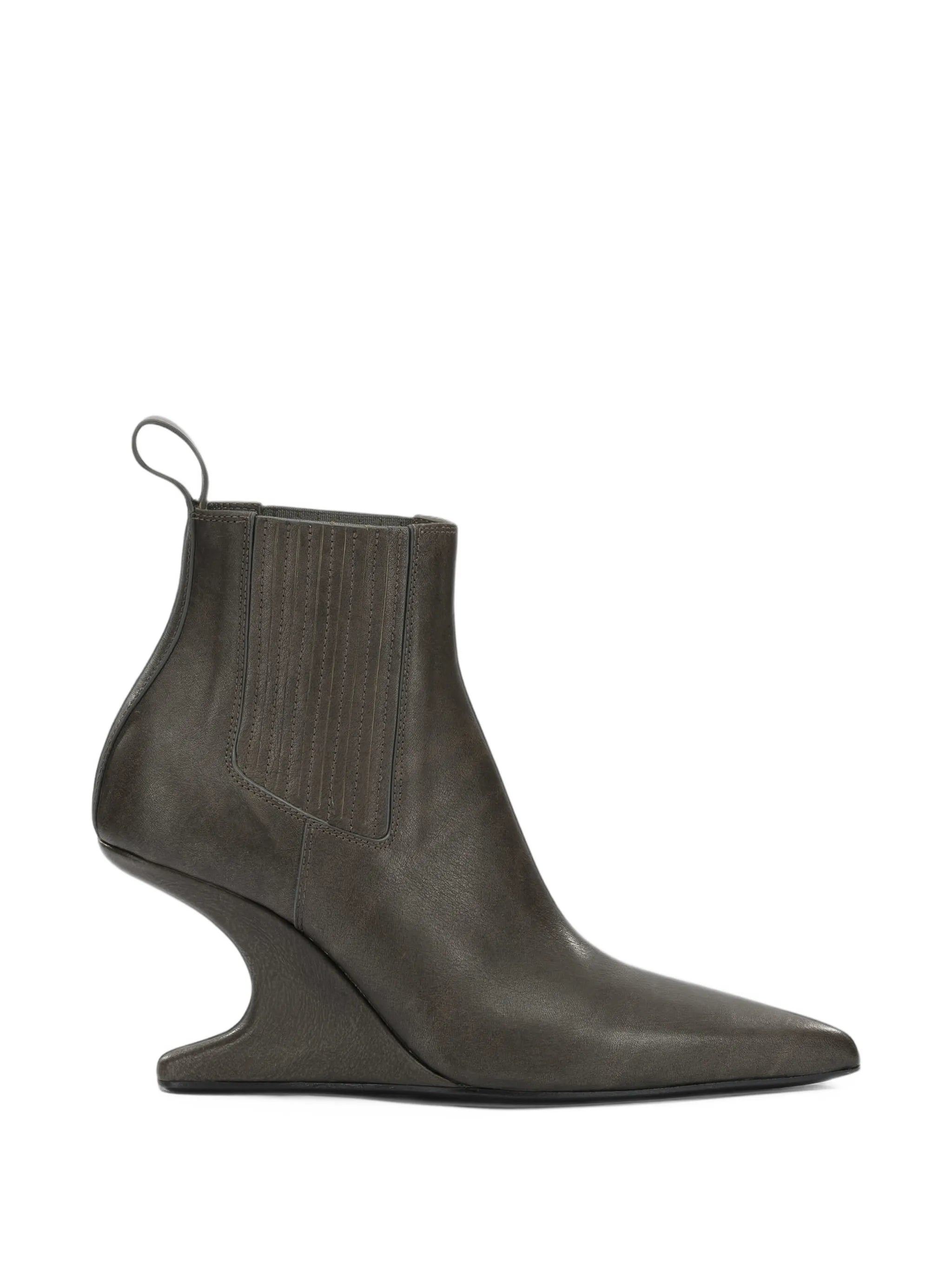 sculptural-wedge ankle boots