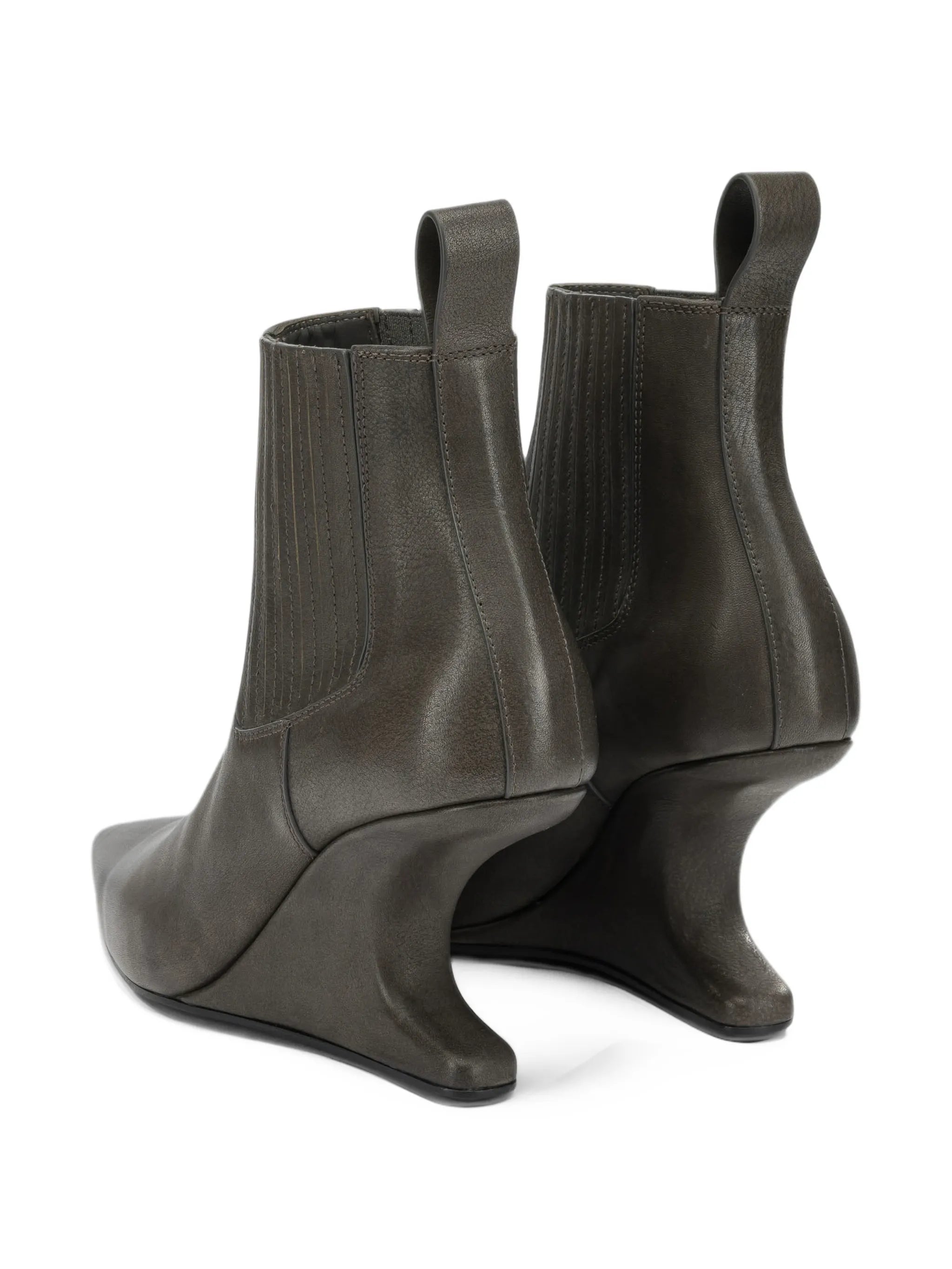sculptural-wedge ankle boots