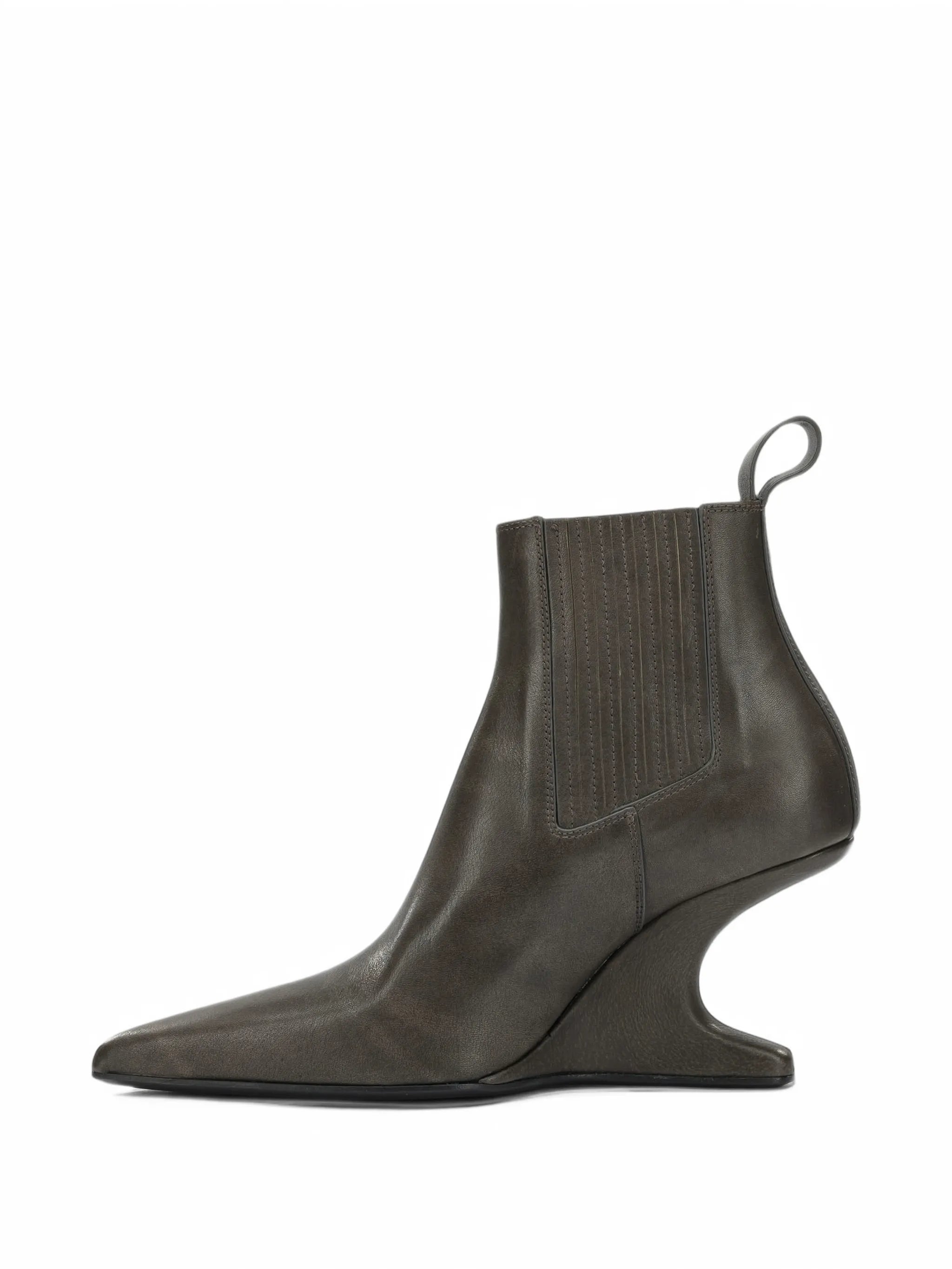 sculptural-wedge ankle boots