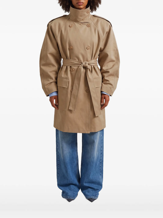 Tess midi short trench - beige