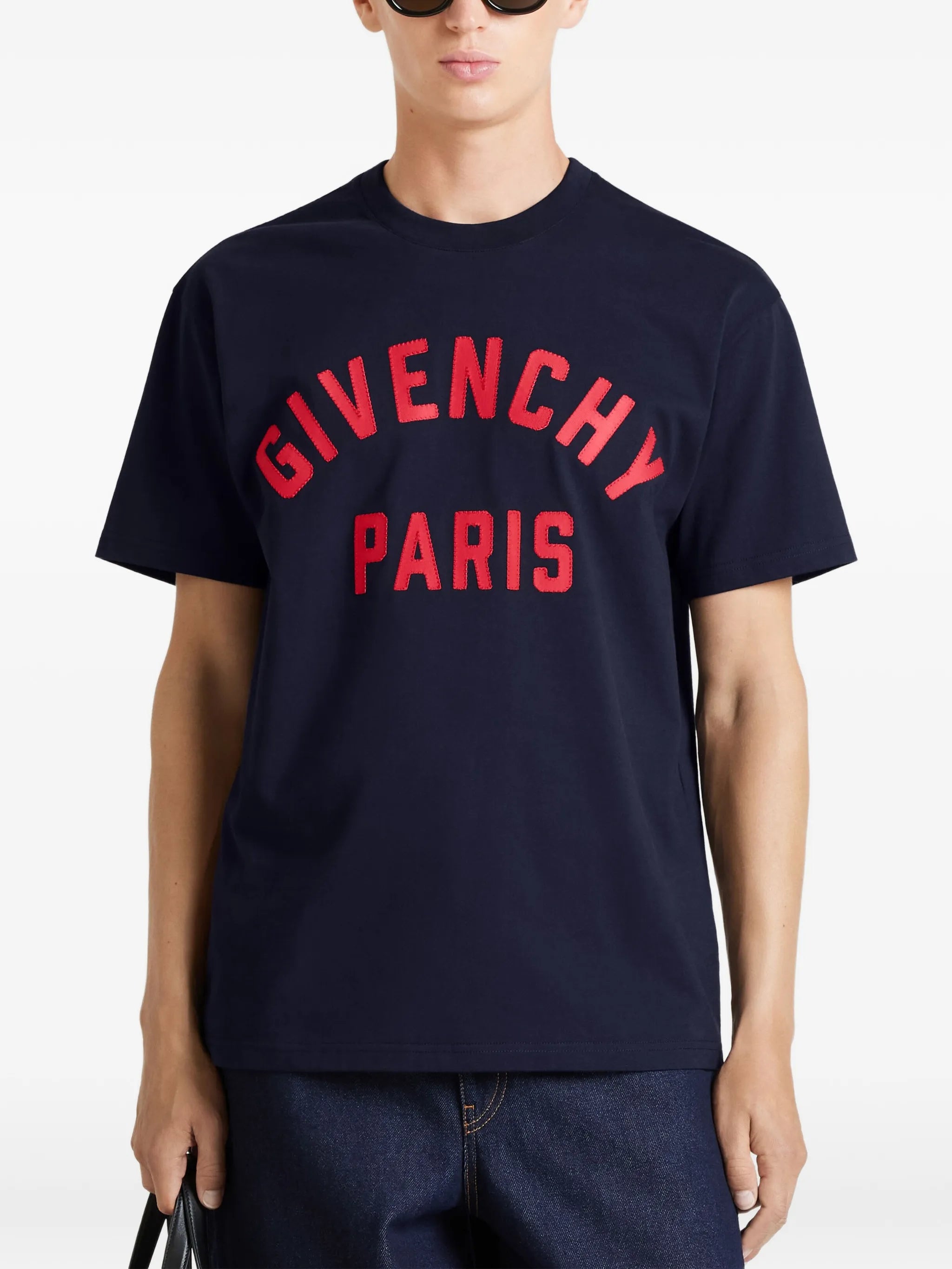 T-shirt in cotton with Givenchy Paris embroidery