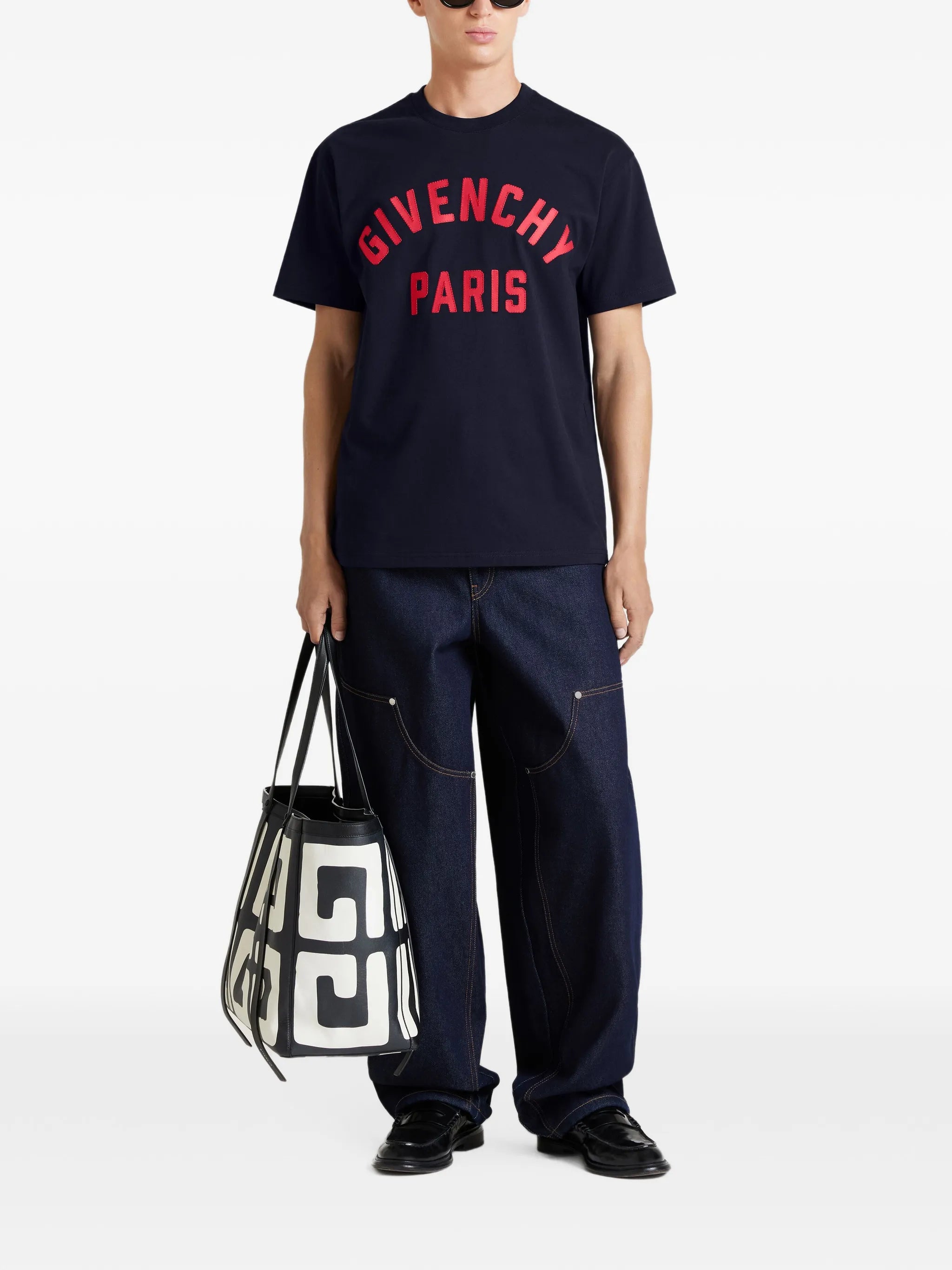 T-shirt in cotton with Givenchy Paris embroidery