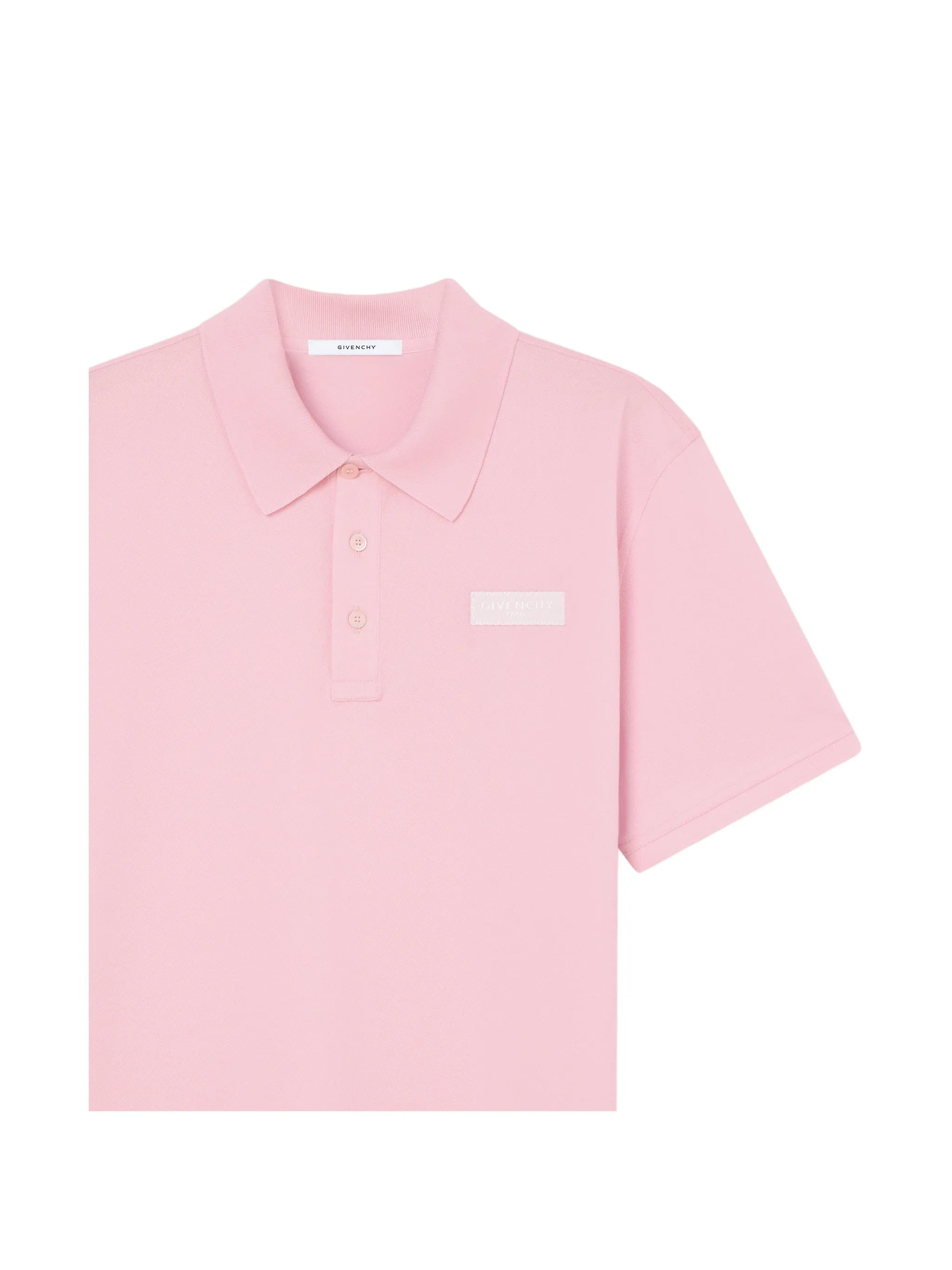 polo in cotton with gros grain detail