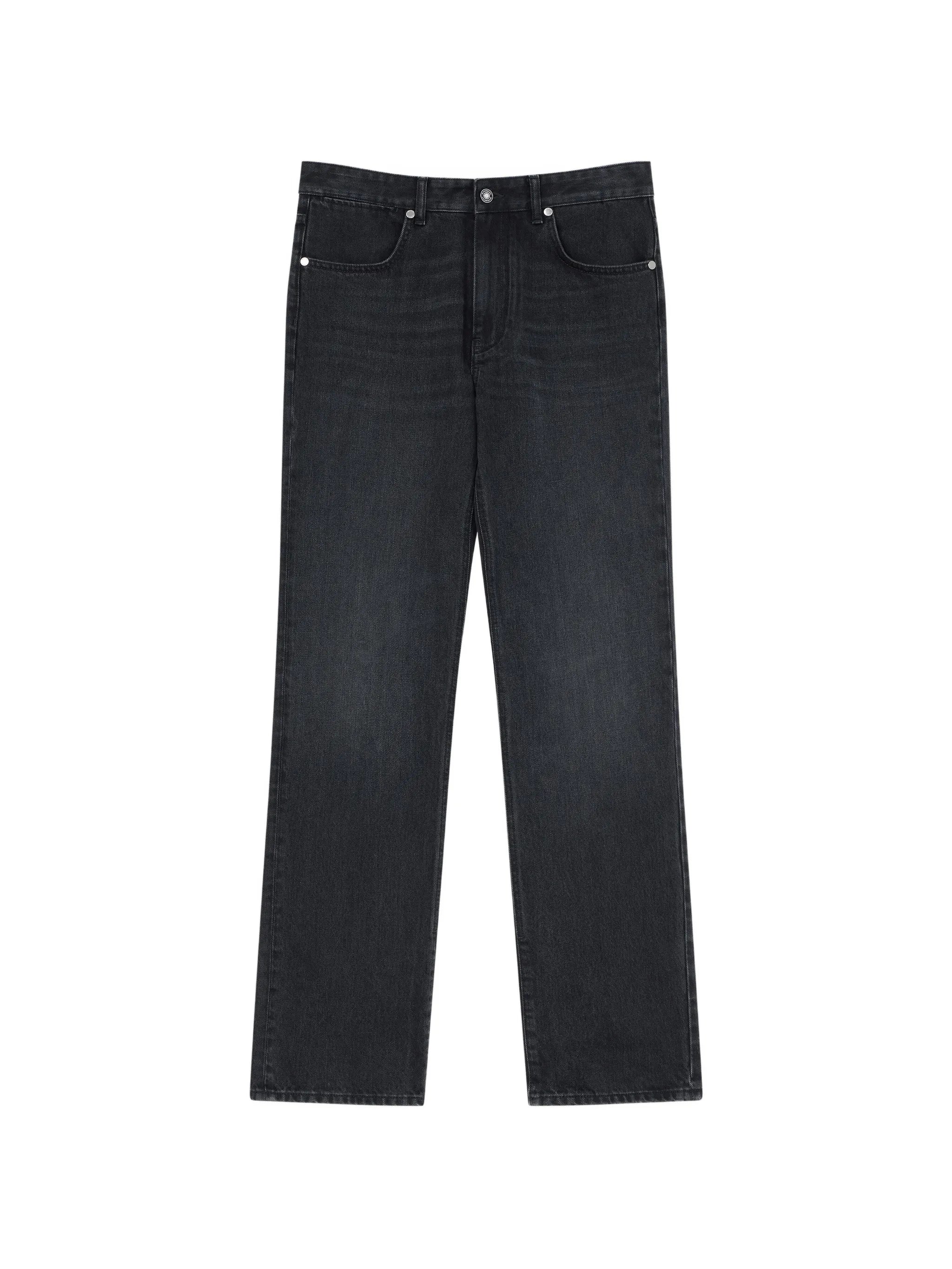 logo-embroidered straight-leg jeans