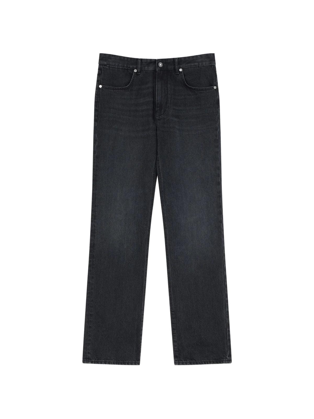 logo-embroidered straight-leg jeans