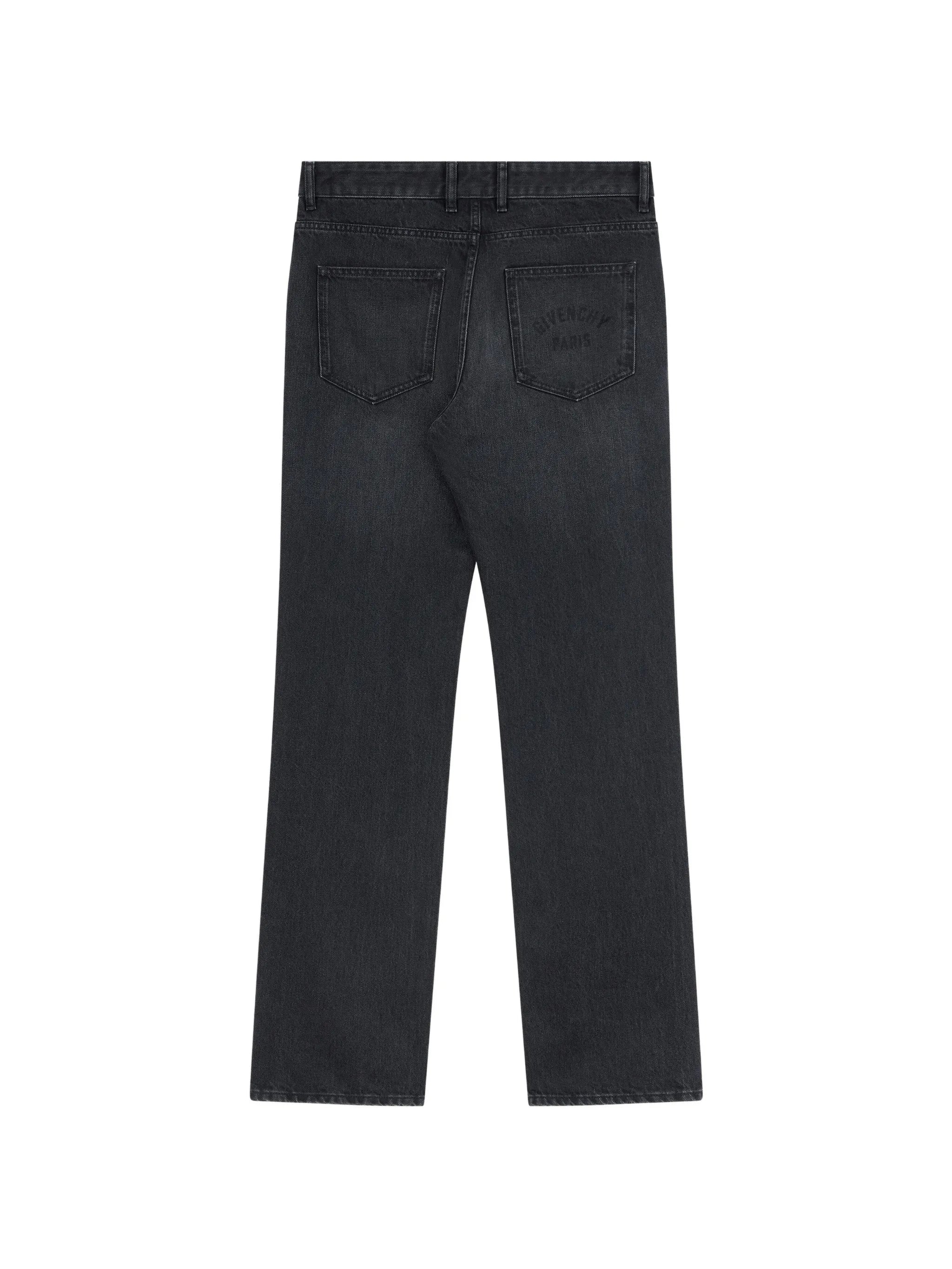 logo-embroidered straight-leg jeans