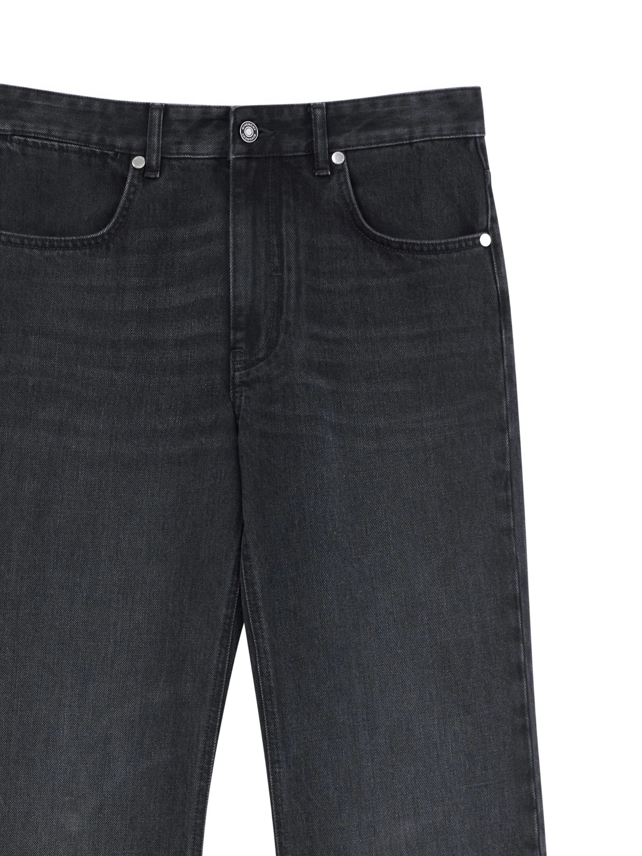 logo-embroidered straight-leg jeans